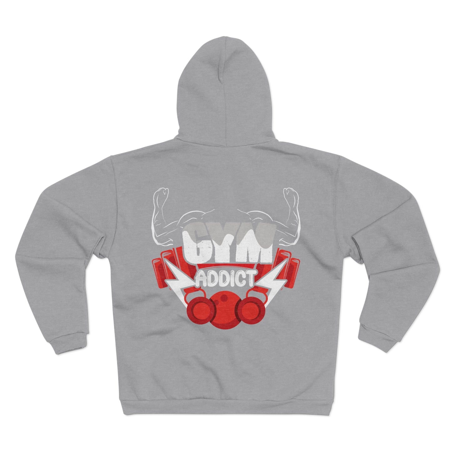 Gym Addict Unisex Hooded Zip Sweatshirt - Perfect for Fitness Enthusiasts