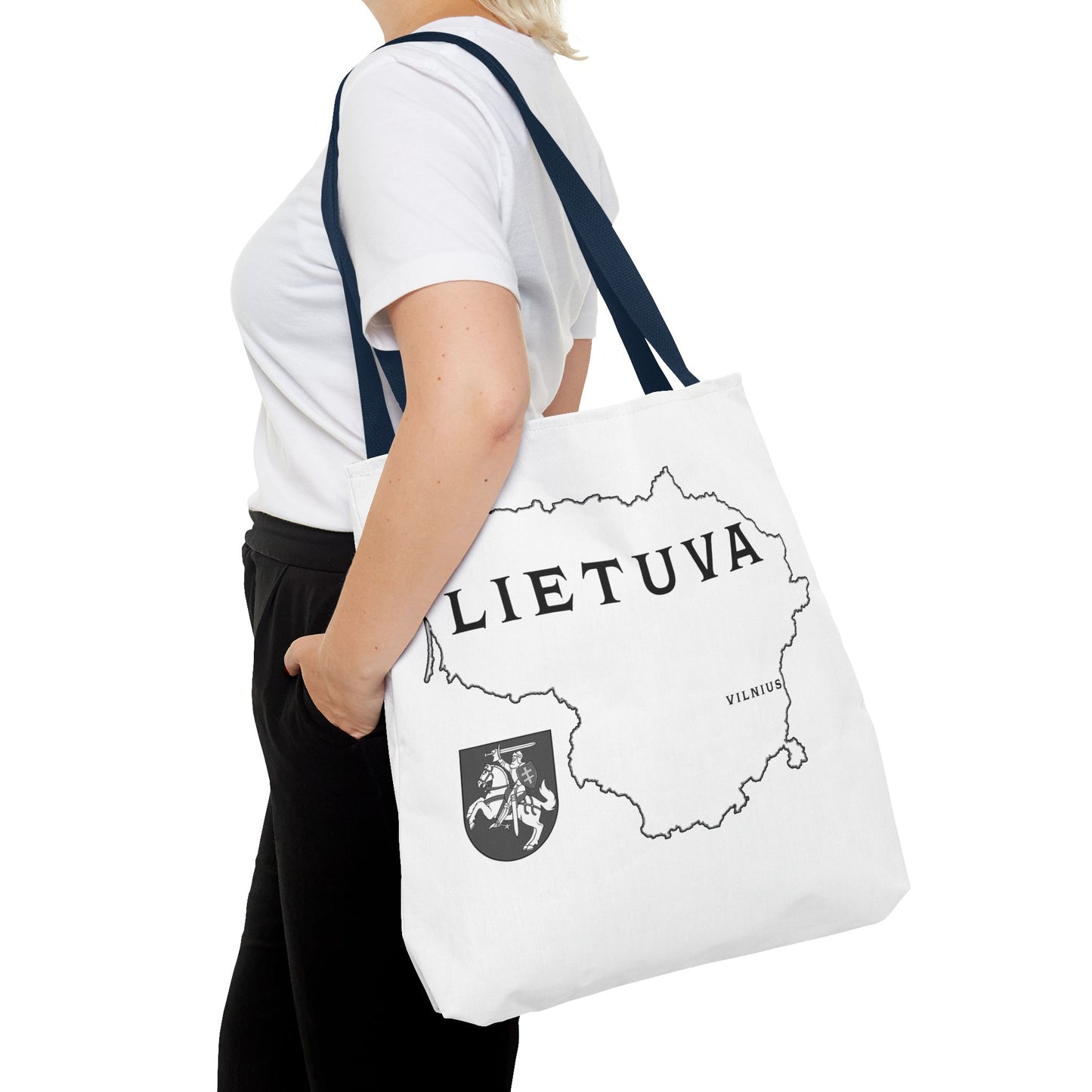 Lietuva Map Tote Bag - Stylish Travel Bag for Lithuanian Pride