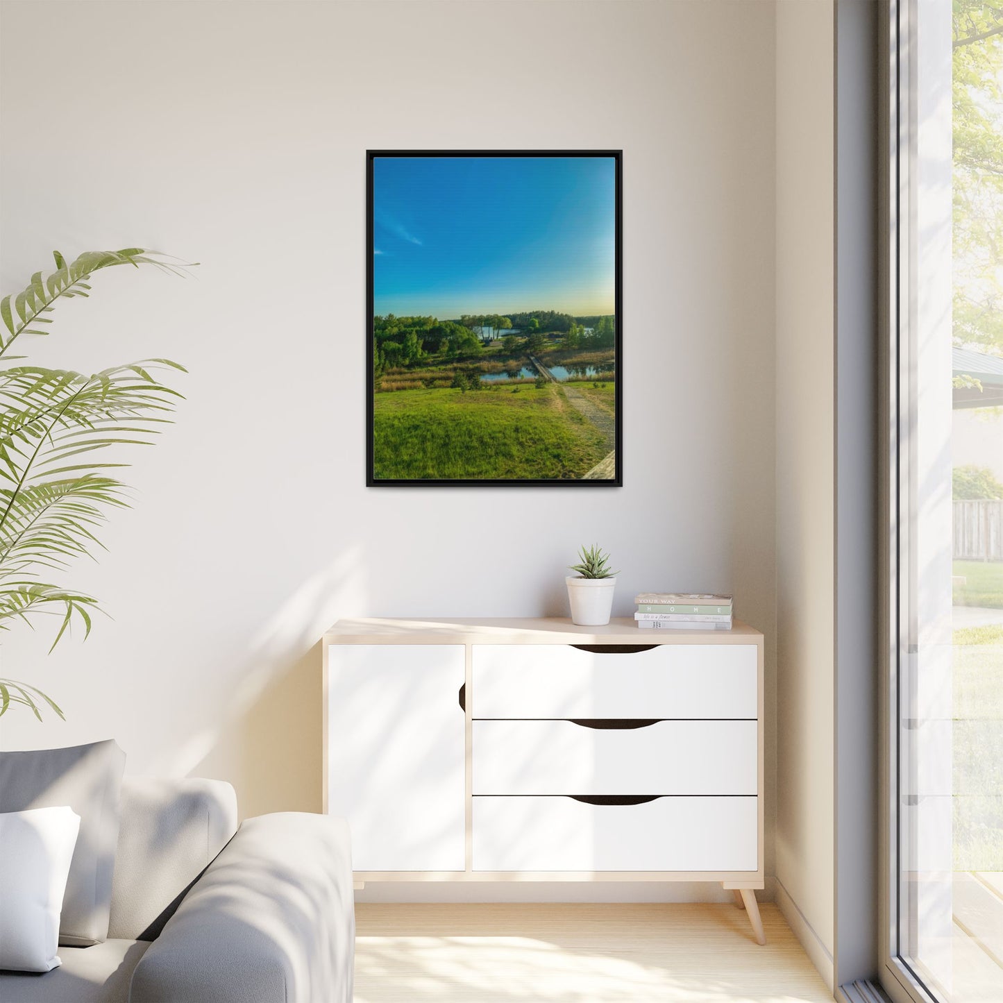 Zageres Lake Matte Canvas, Framed (Multi-color)