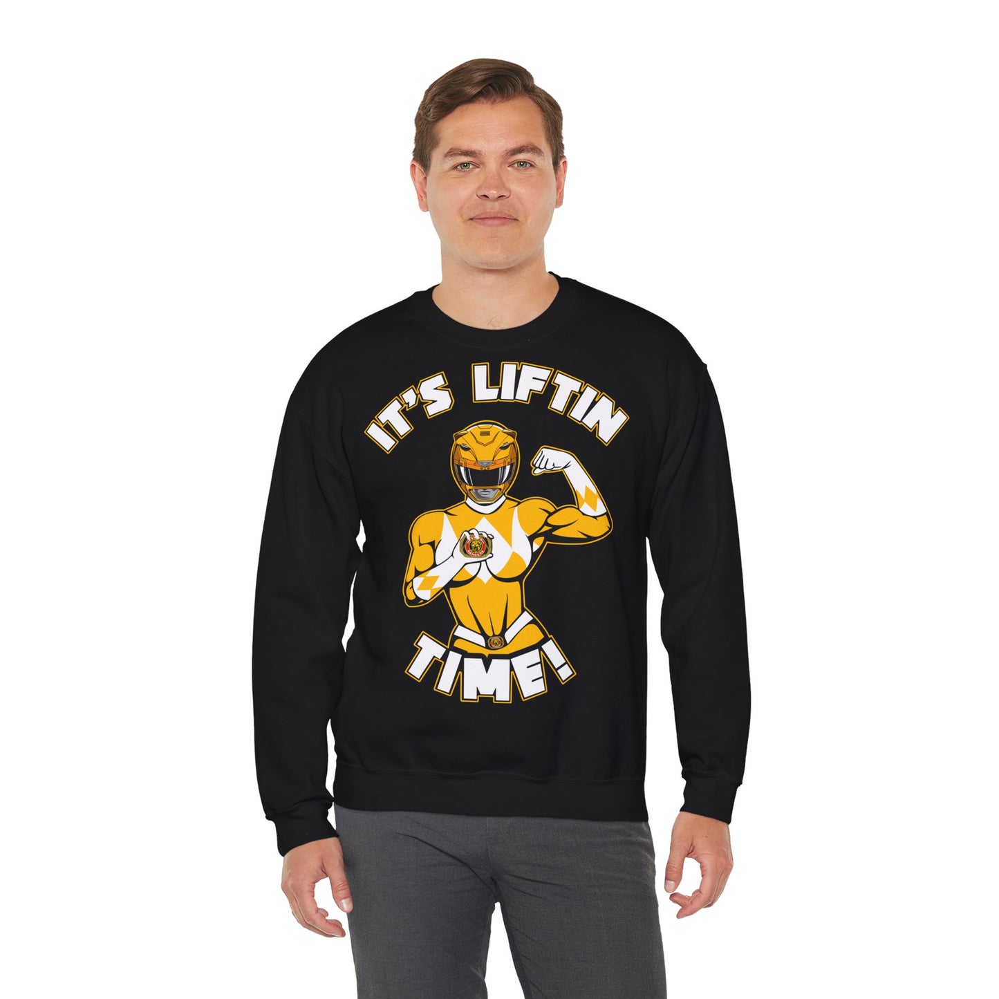 Unisex Liftin' Crewneck Sweatshirt - Perfect for Fitness Enthusiasts! Black