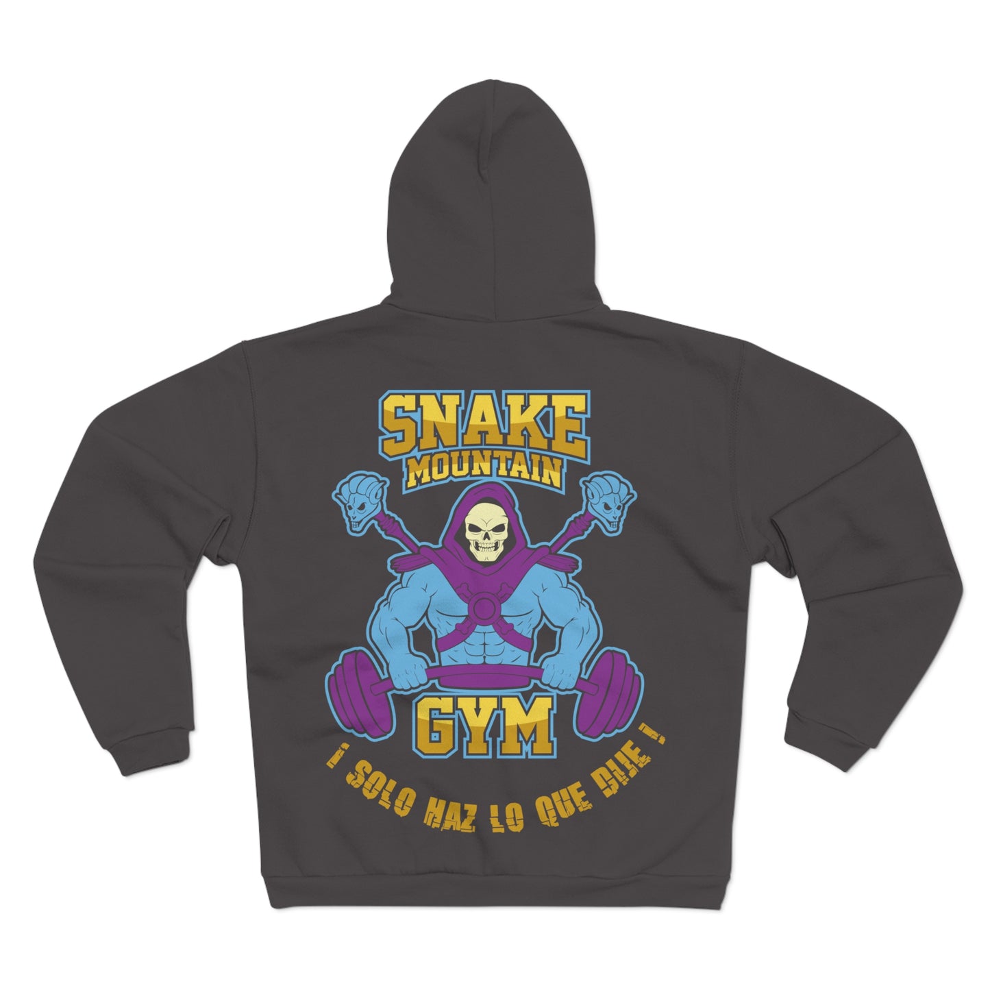 Unisex Hooded Zip Sweatshirt - Snake Mountain Gym Graphic