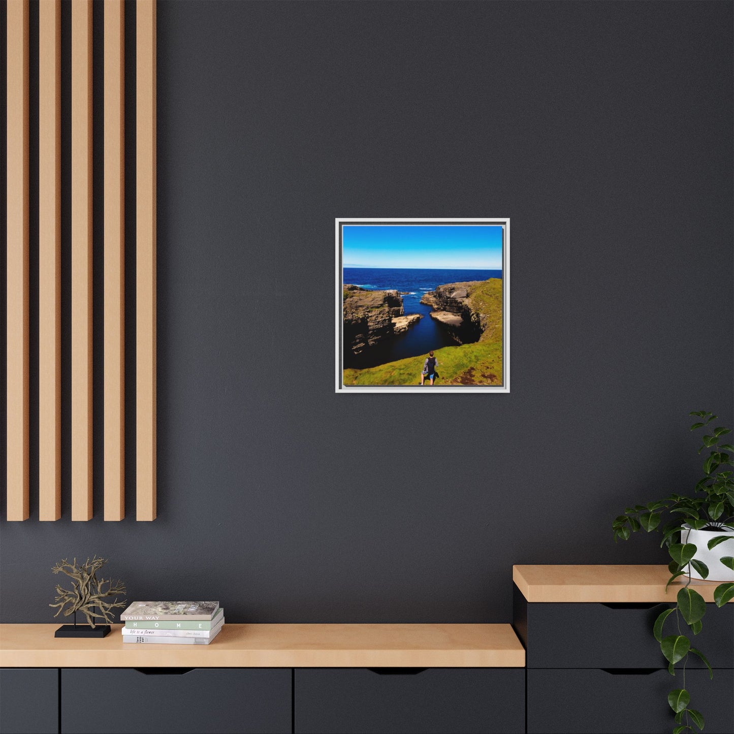 Cliffs Matte Canvas, Framed (Multi-color)