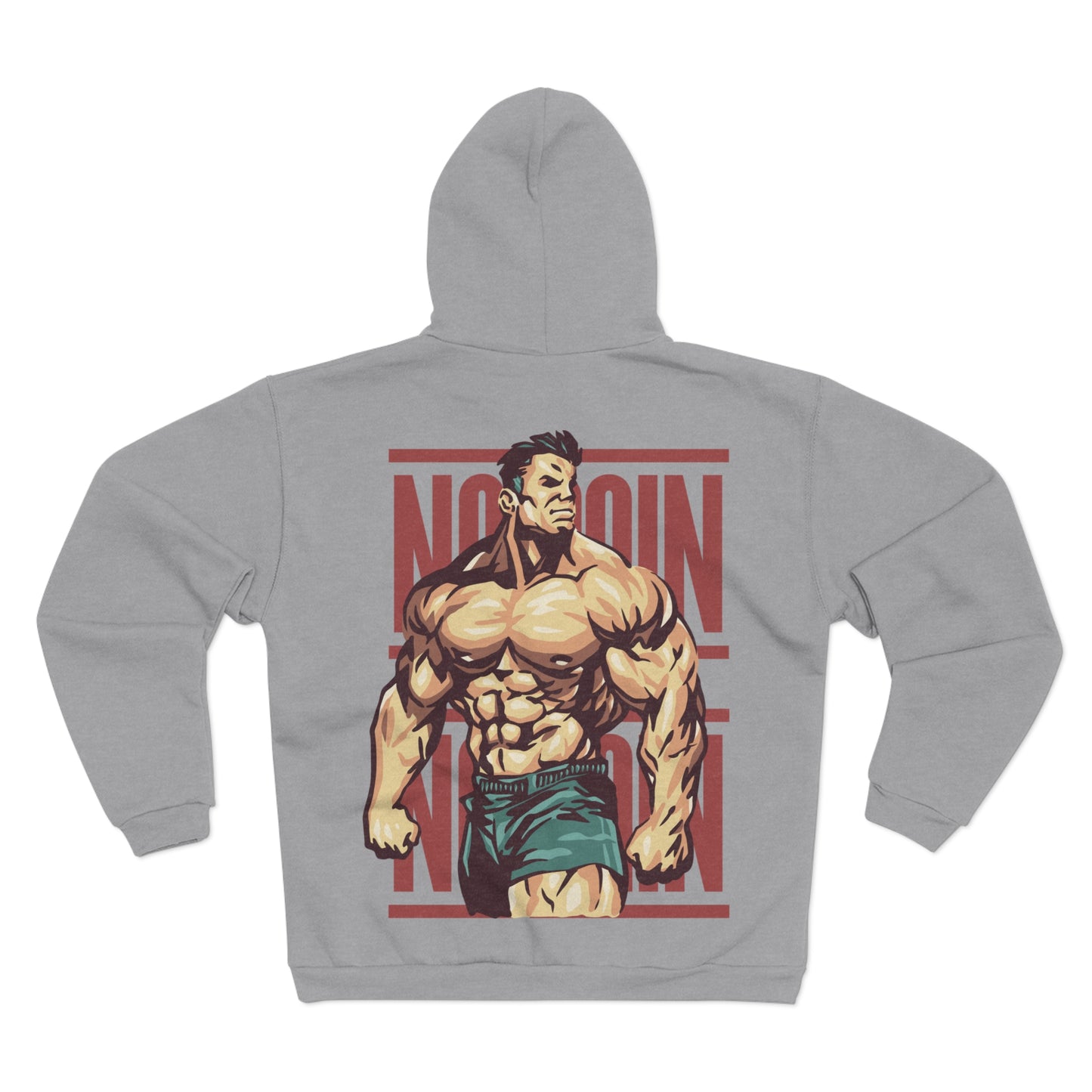 Muscle Power Unisex Hooded Zip Sweatshirt - Bold Graphic Design
