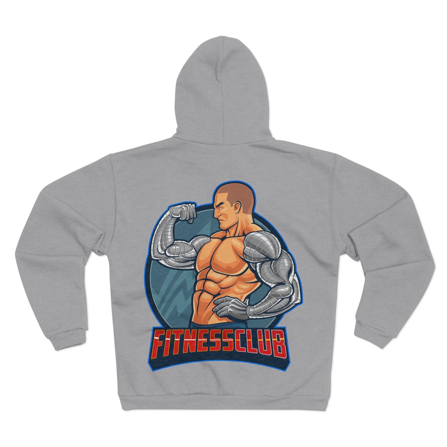 Fitness Club Unisex Hooded Zip Sweatshirt - Bold Gym Design