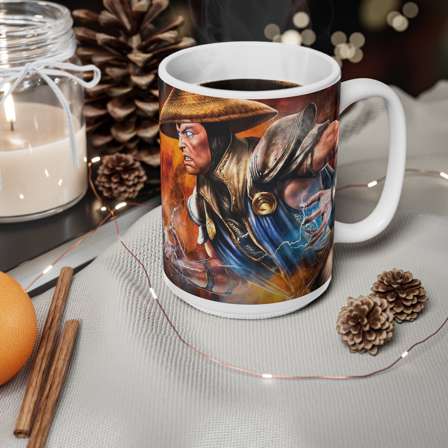Fantasy Warrior Ceramic Coffee Mug - 11oz & 15oz | Epic Artwork for Gamers