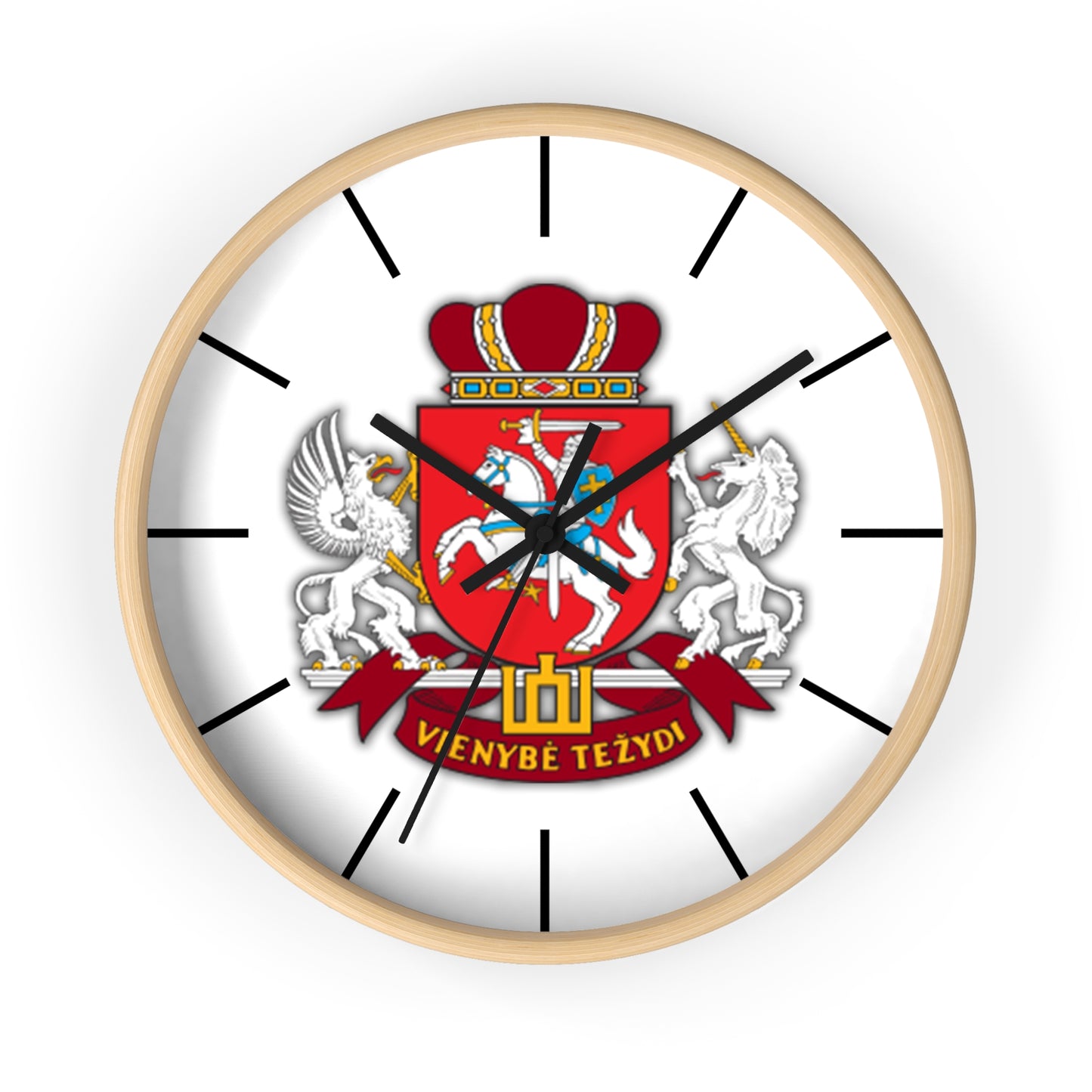 Venybe Tezydi Wall Clock - Unique Heraldic Design for Home Decor