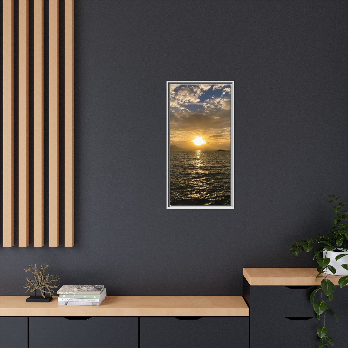 Sunset in Fenit Matte Canvas, Framed (Multi-color)