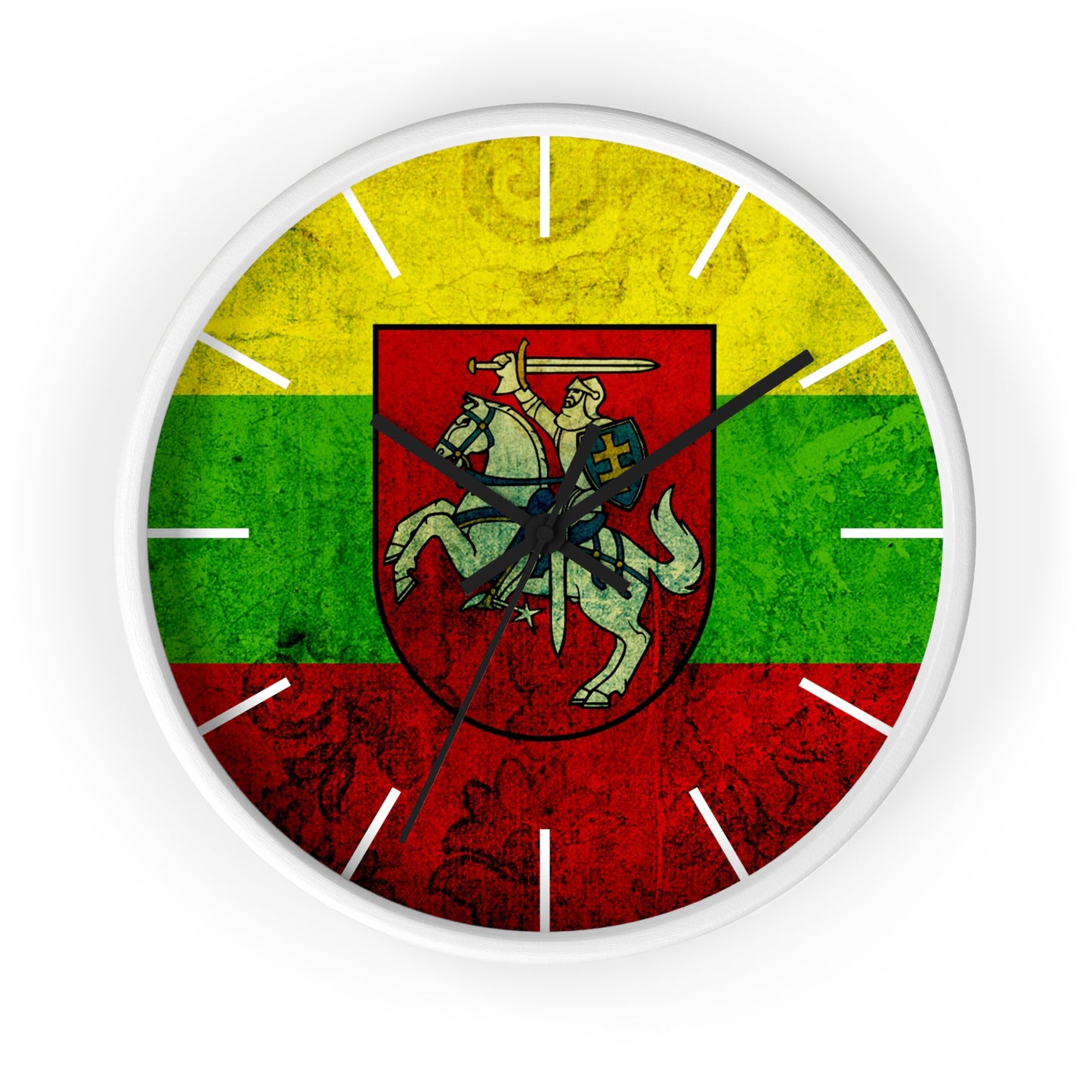 Lithuanian Heritage Wall Clock - Vintage Flag Design