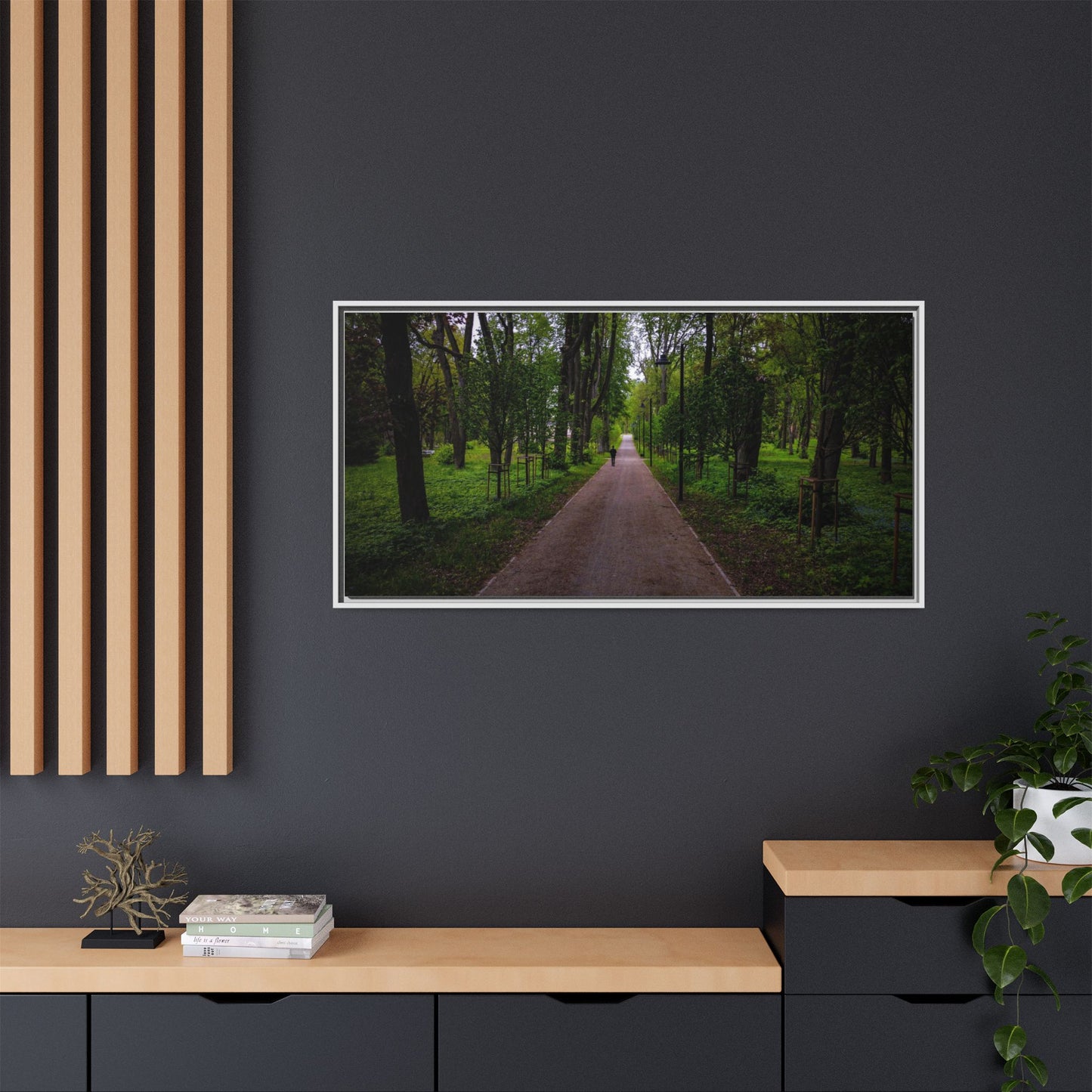 Zagares Park Matte Canvas, Framed (Multi-color)