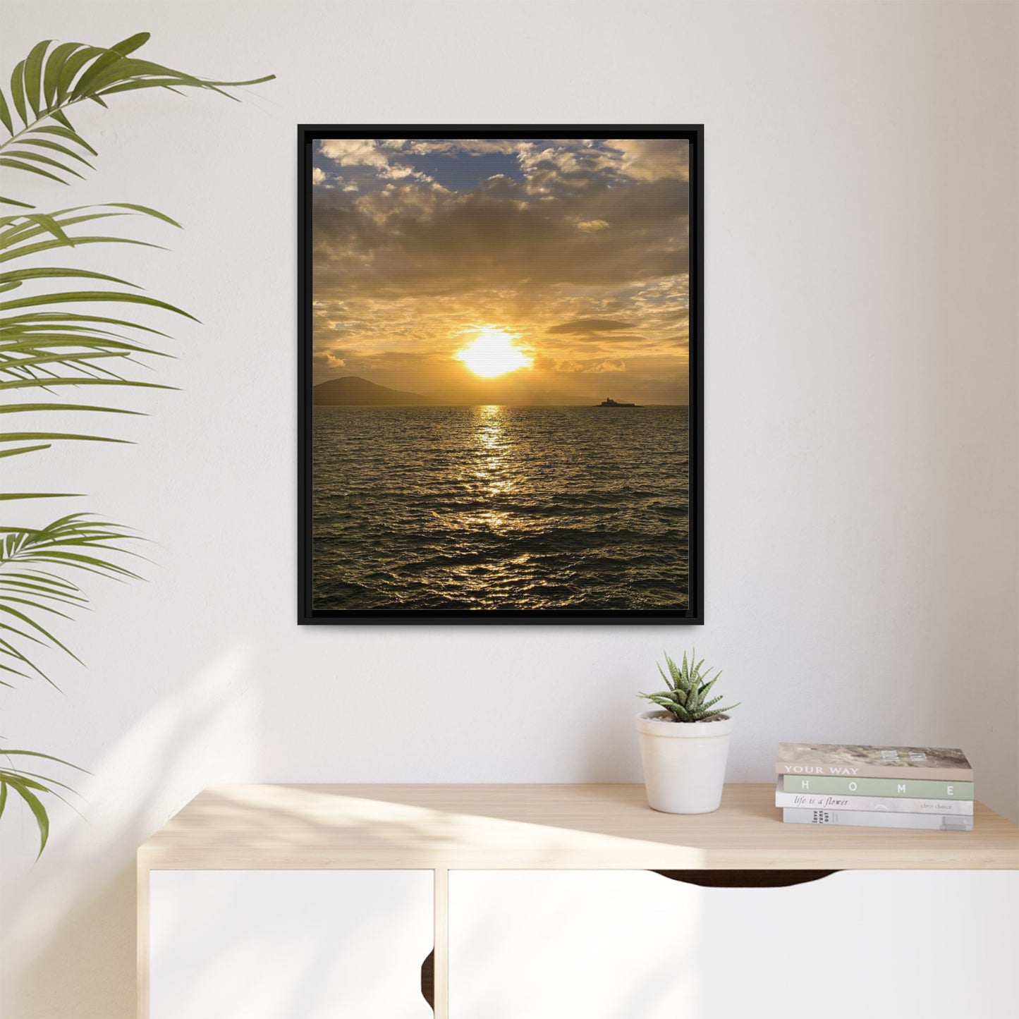 Sunset in Fenit Matte Canvas, Framed (Multi-color)