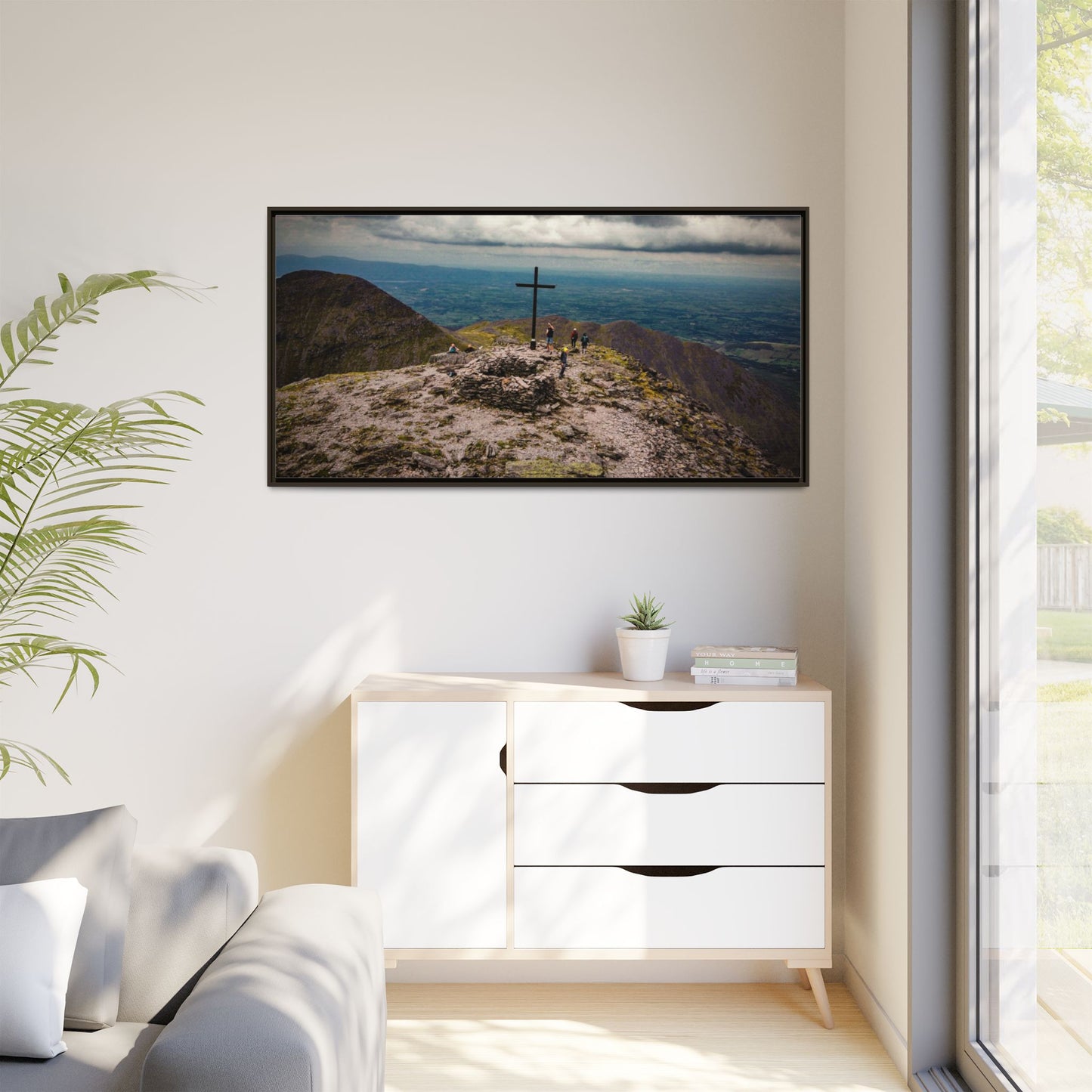 Carrauntoohil Summit Matte Canvas, Framed (Multi-color)