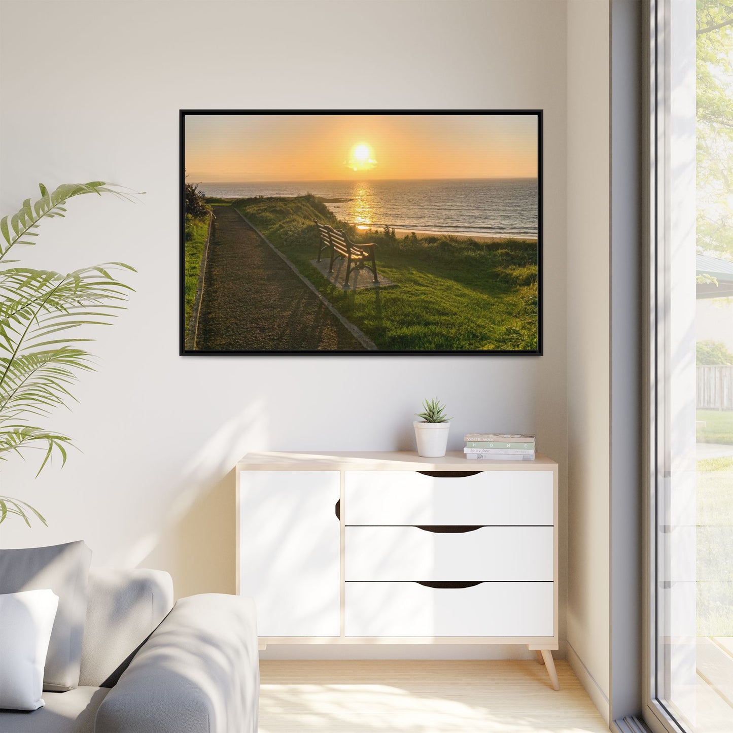 Sunset in Ballybunion 2 Matte Canvas, Framed (Multi-color)