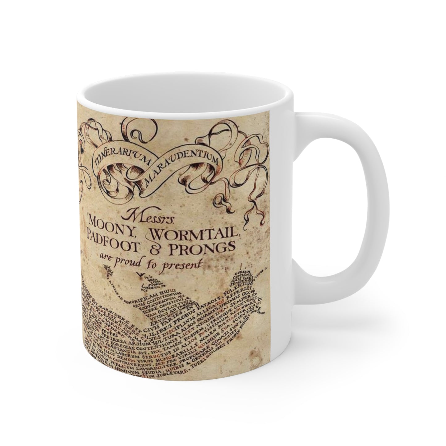 The Marauder's Map Ceramic Coffee Cups - Harry Potter Themed Mugs, 11oz & 15oz