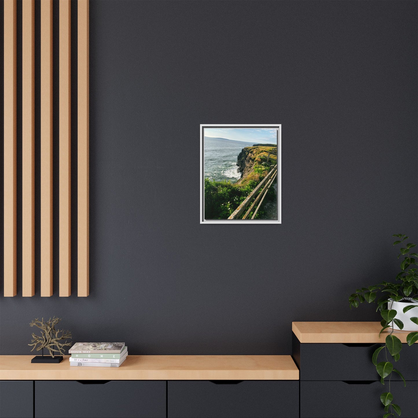 Ballybunion Cliff Walk Matte Canvas, Framed (Multi-color)