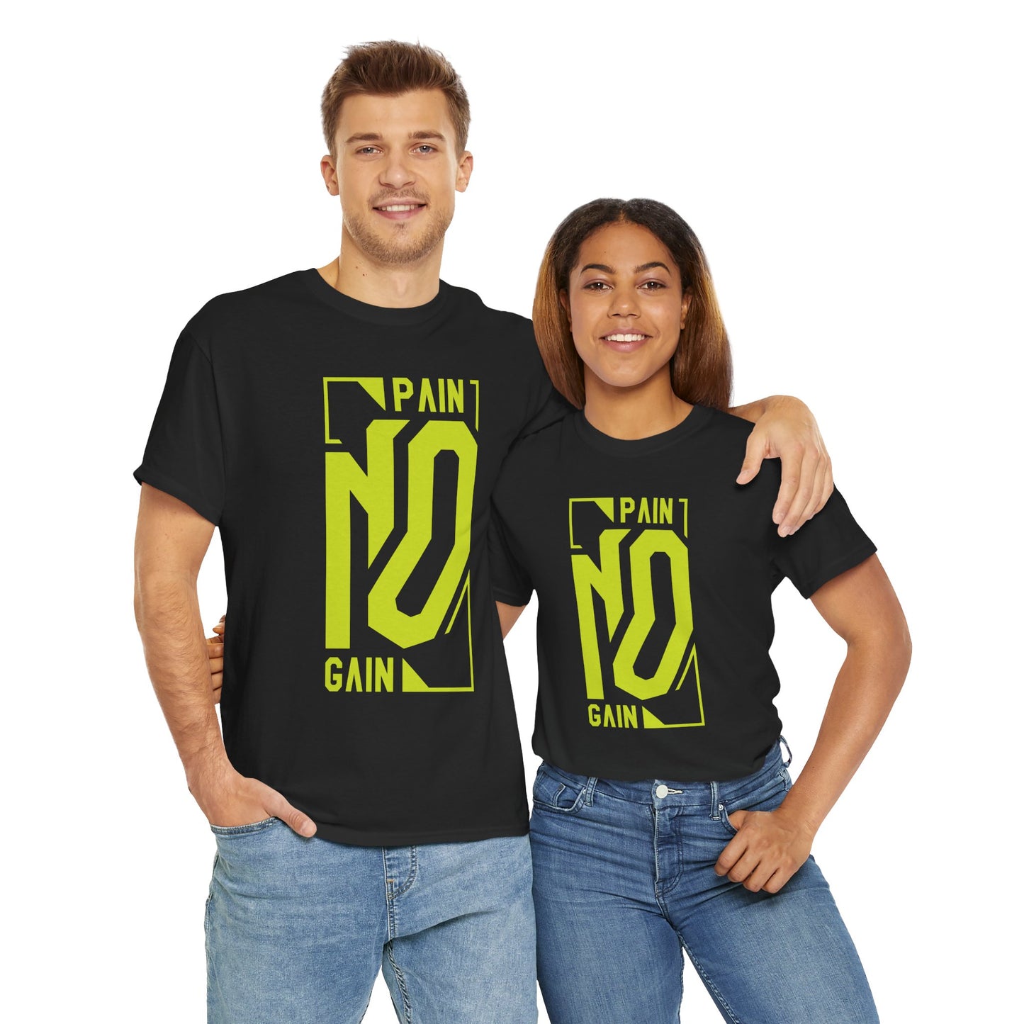 No Pain No Gain Unisex Heavy Cotton Tee - Motivational Gym Shirt