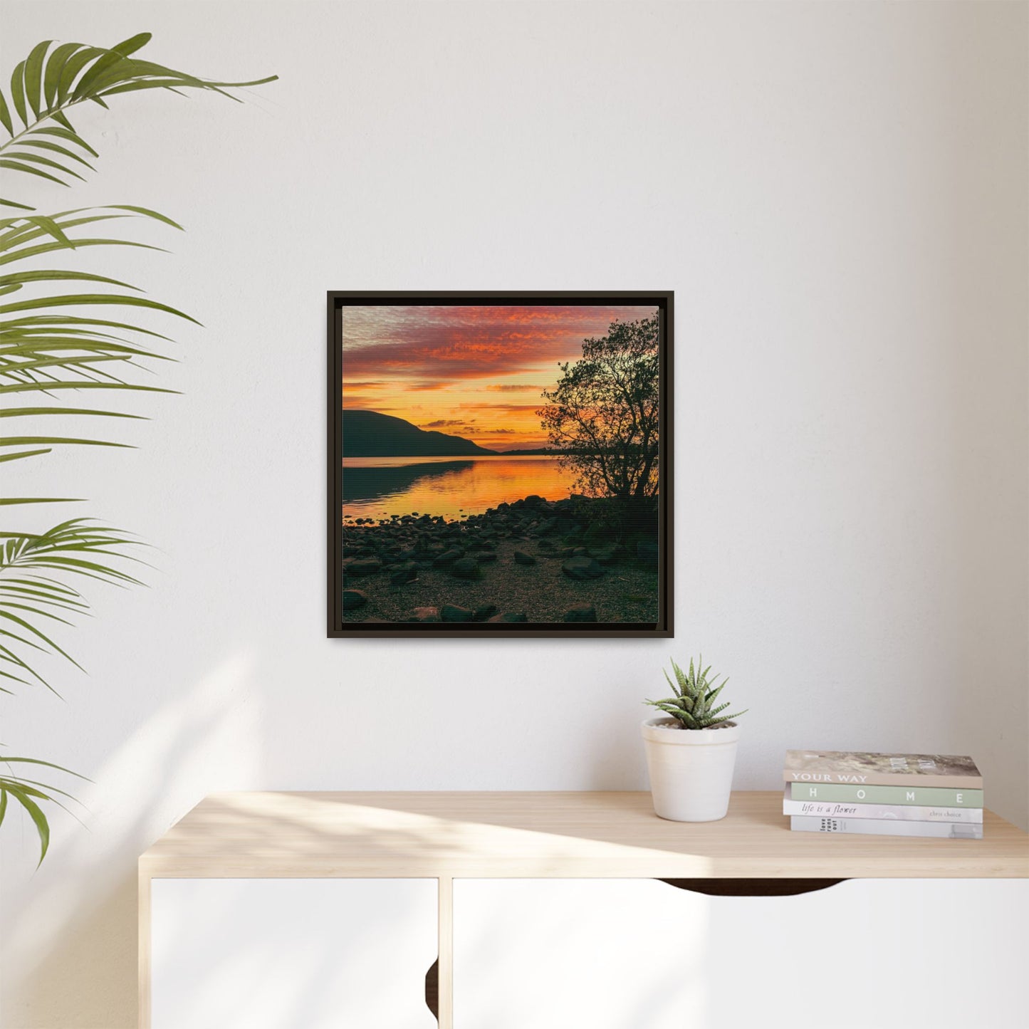 Sunset in Kerry Matte Canvas, Framed (Multi-color)