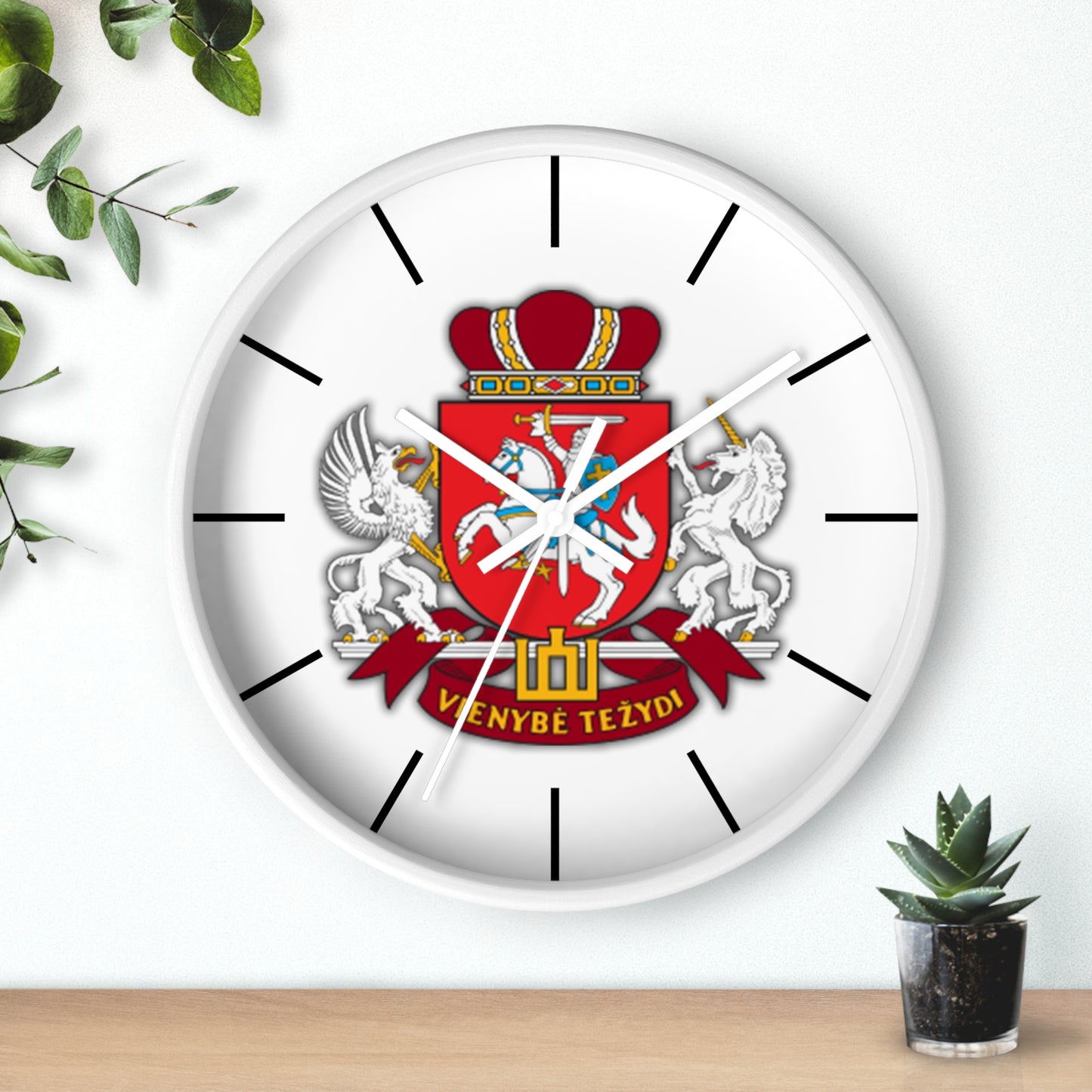 Venybe Tezydi Wall Clock - Unique Heraldic Design for Home Decor