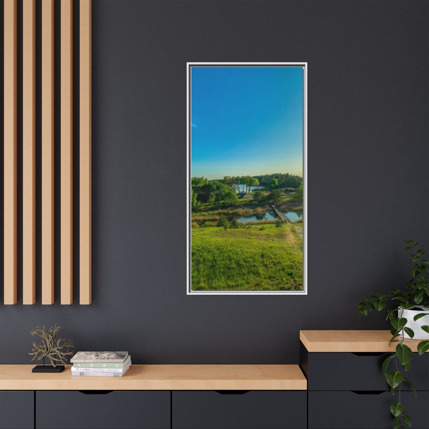 Zageres Lake Matte Canvas, Framed (Multi-color)