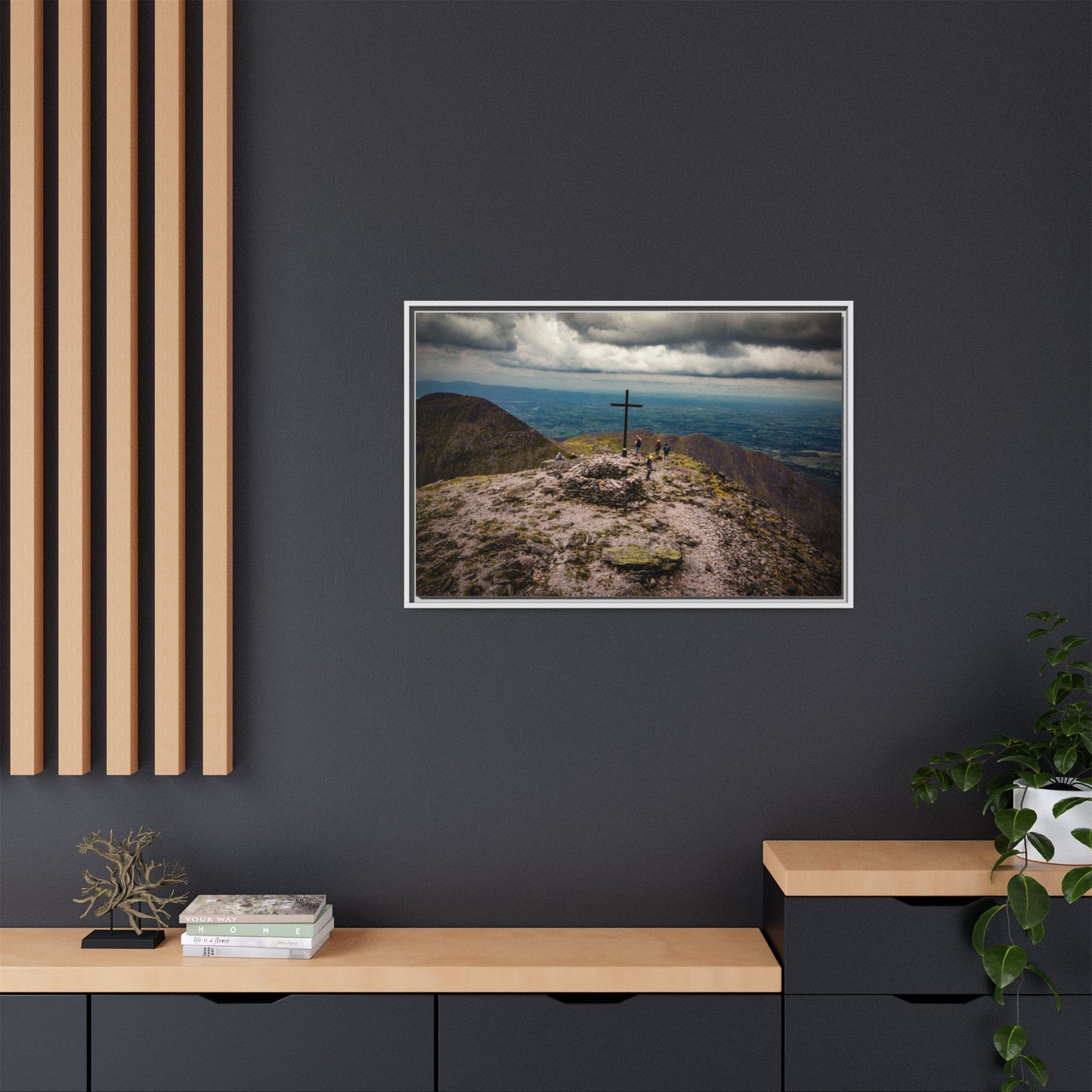 Carrauntoohil Summit Matte Canvas, Framed (Multi-color)