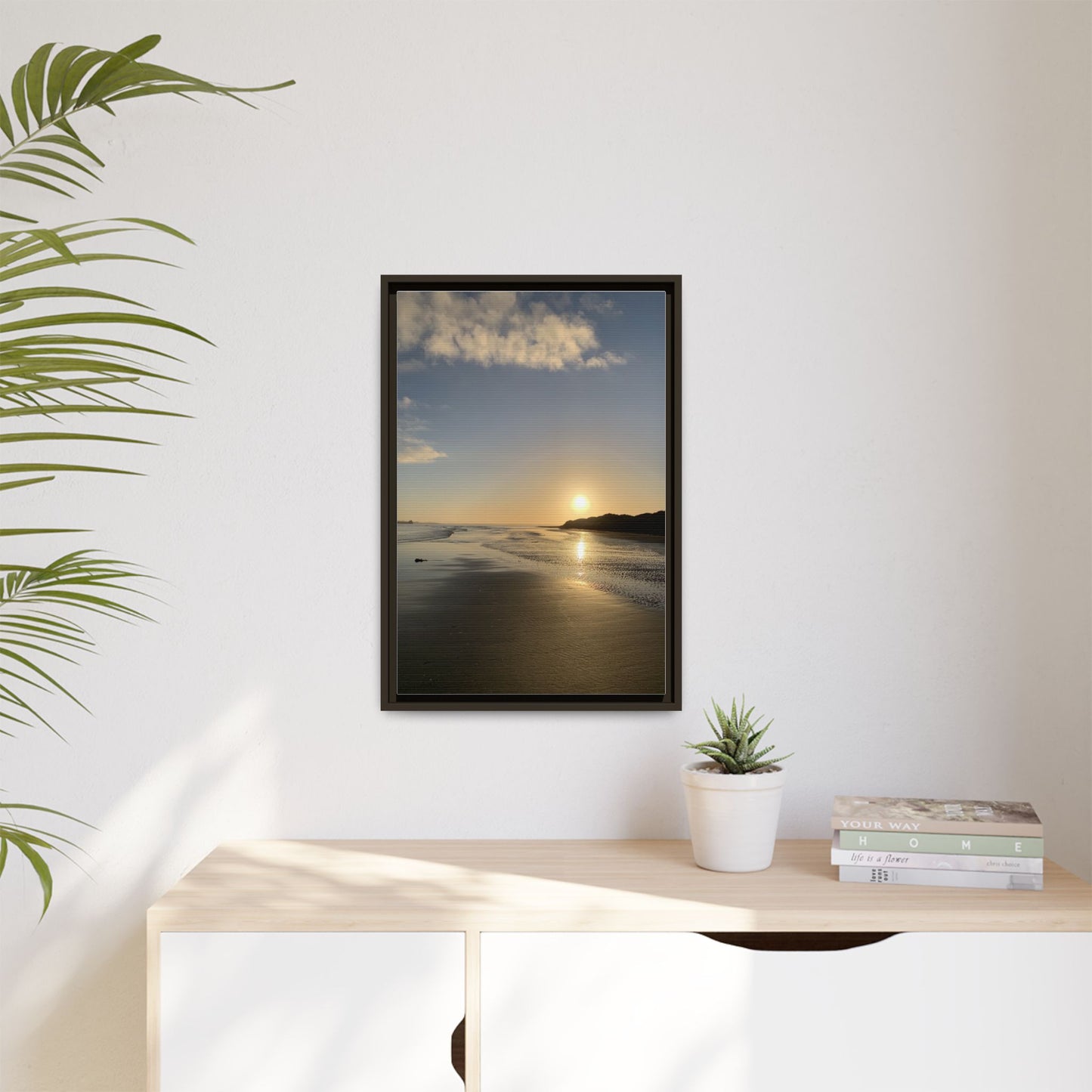 Sunset Matte Canvas, Framed (Multi-color)