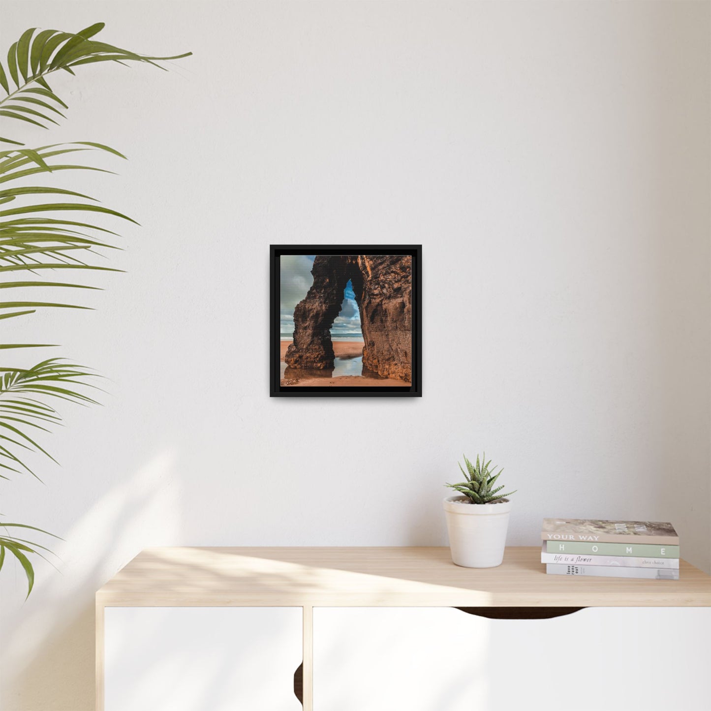 Ballybunion Cliff Matte Canvas, Framed (Multi-color)