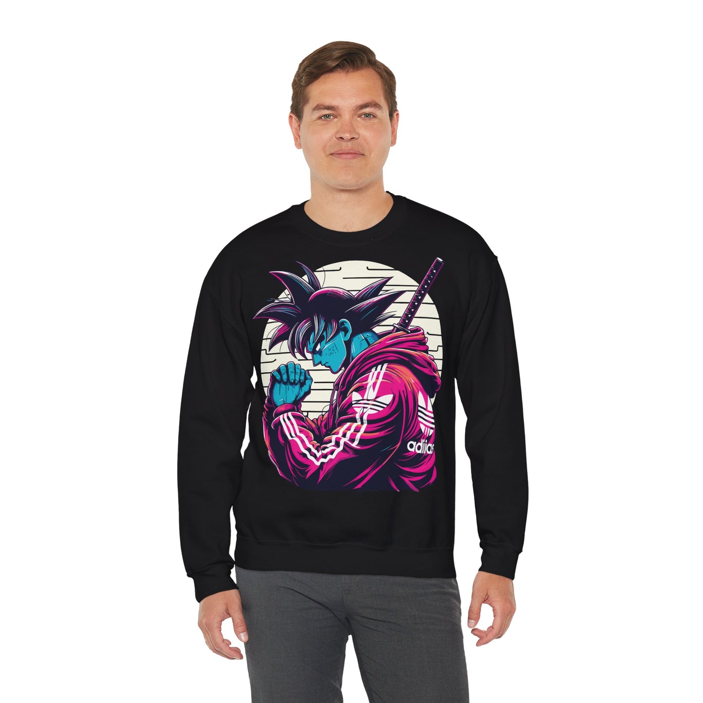 Anime-Inspired Crewneck Sweatshirt - Trendy Dragon Graphic