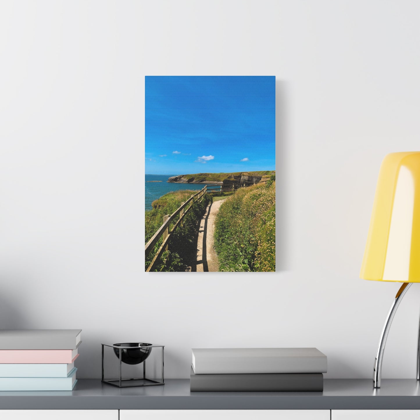 Sunny Walk In Ballybunion Matte Canvas, Stretched, 1.25"