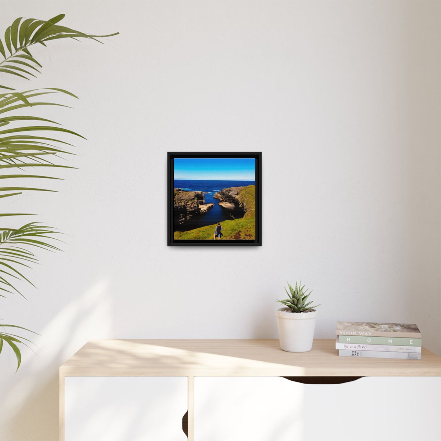 Cliffs Matte Canvas, Framed (Multi-color)