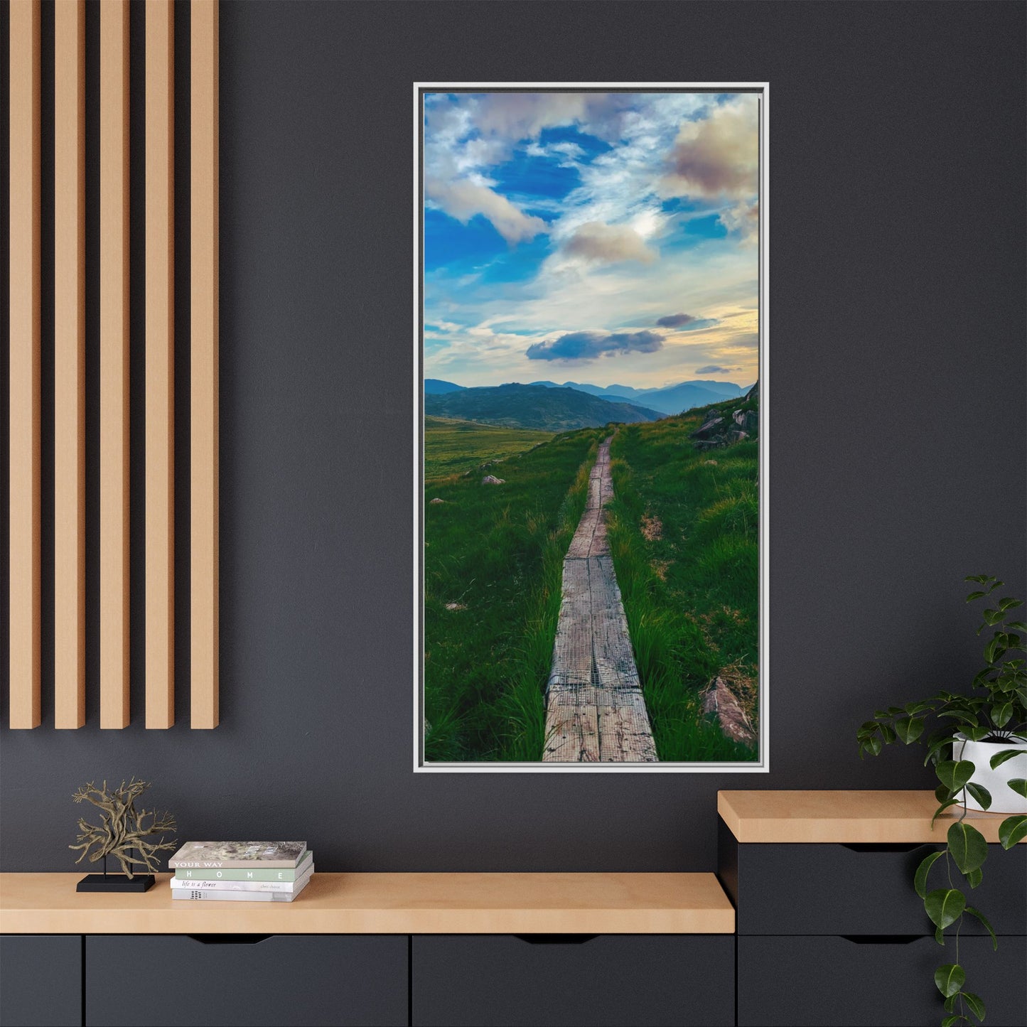 Torc Mountain Trail Matte Canvas, Framed (Multi-color)