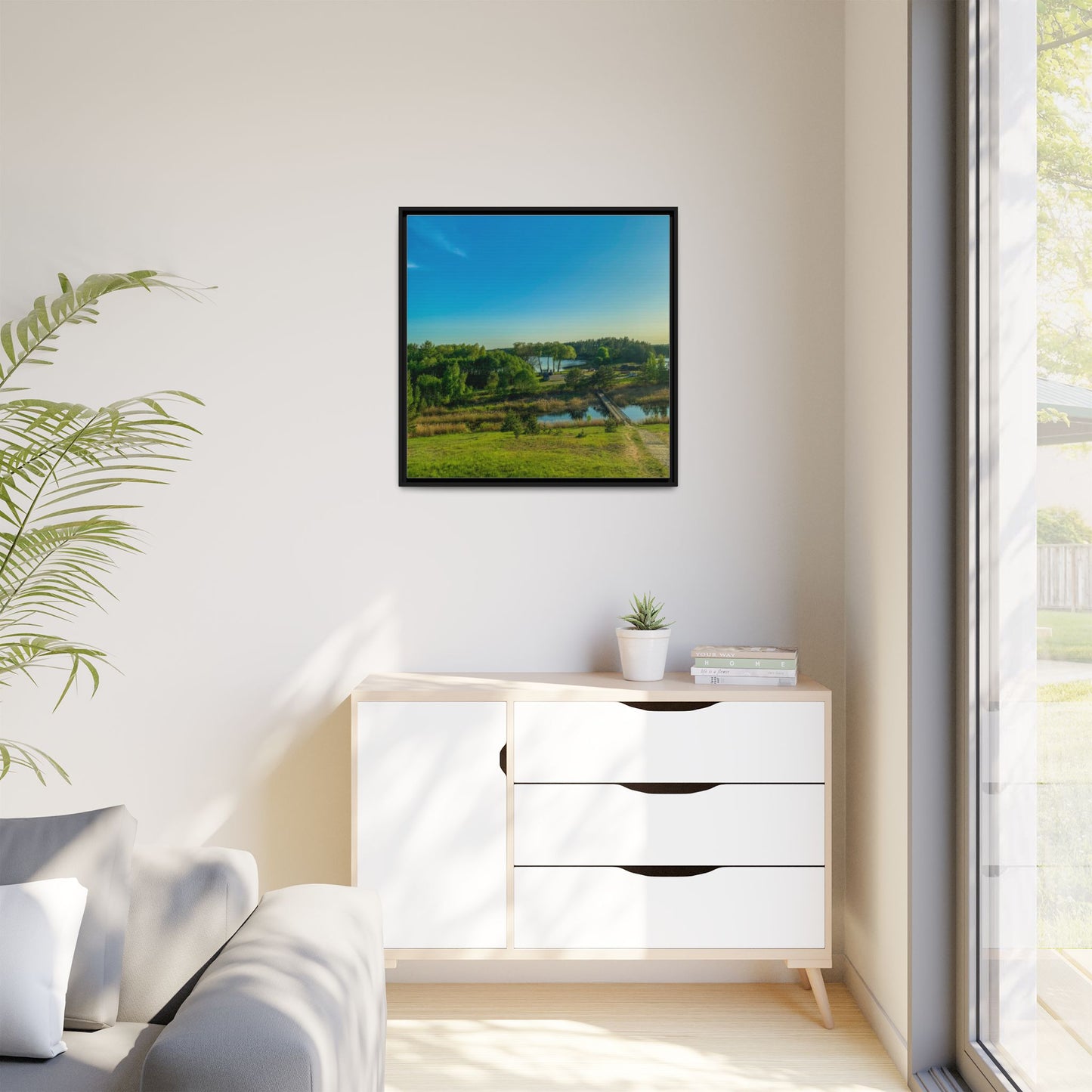 Zageres Lake Matte Canvas, Framed (Multi-color)