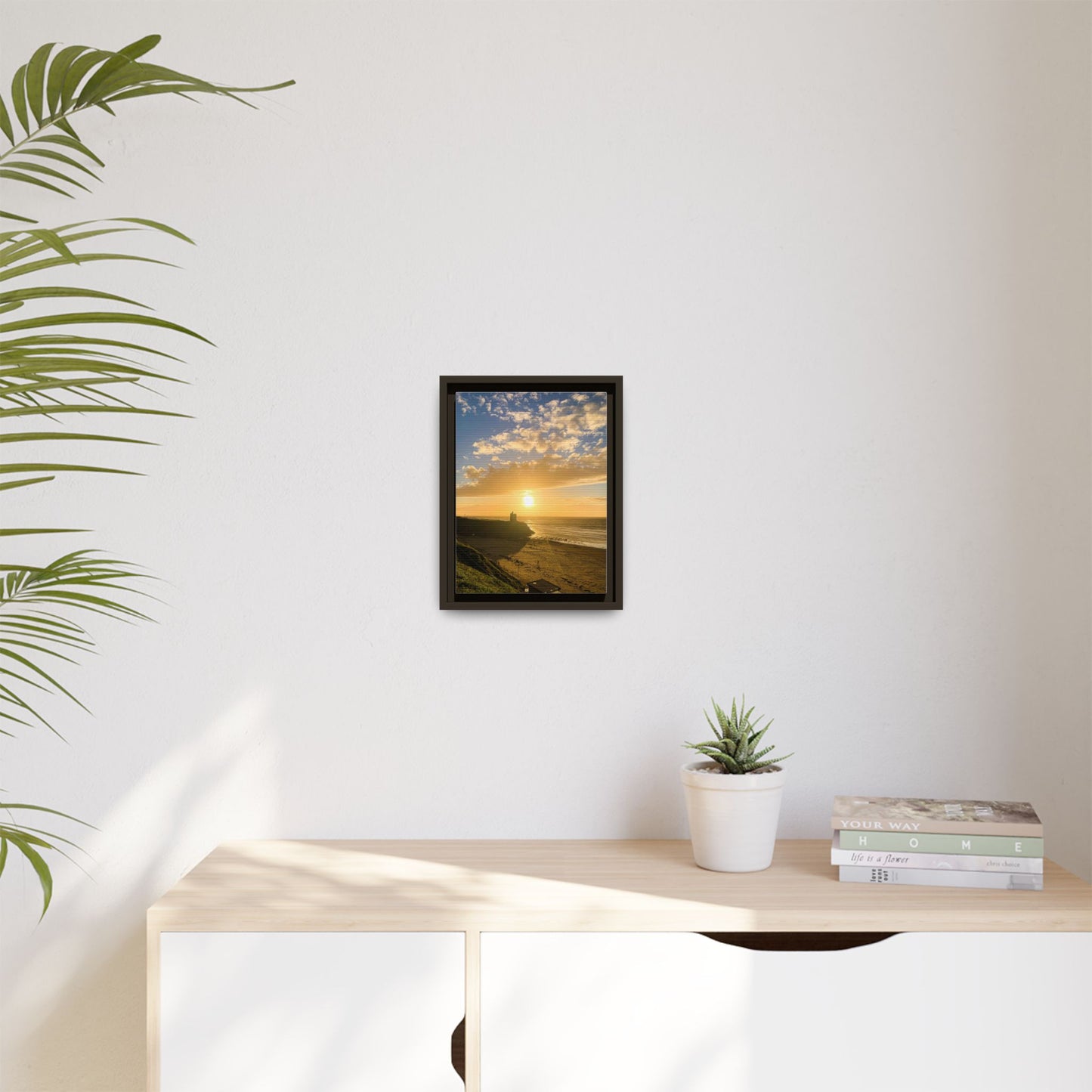 Ballybunion Sunset Castle Matte Canvas, Framed (Multi-color)