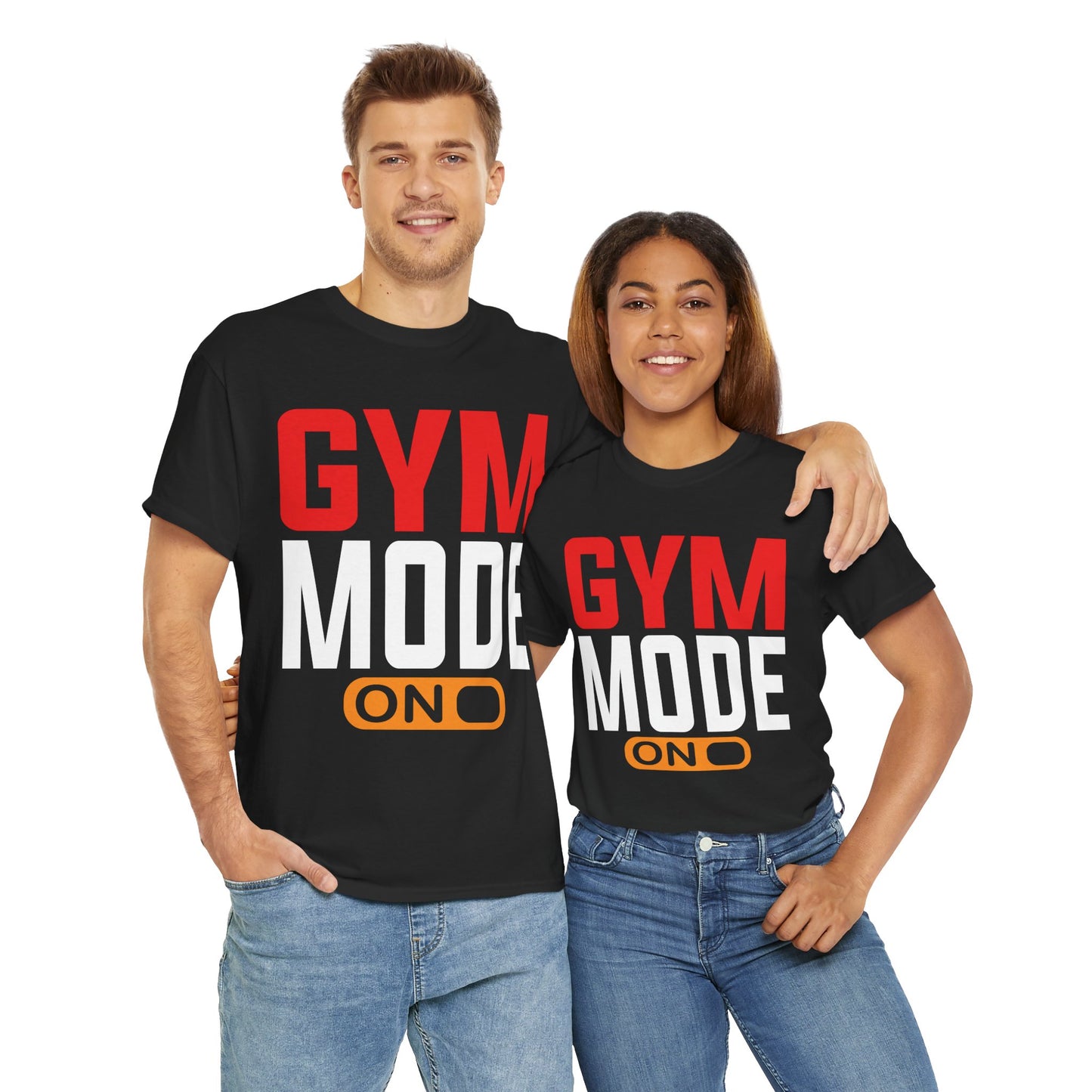 Gym Mode Unisex Heavy Cotton Tee - Workout Motivation T-Shirt