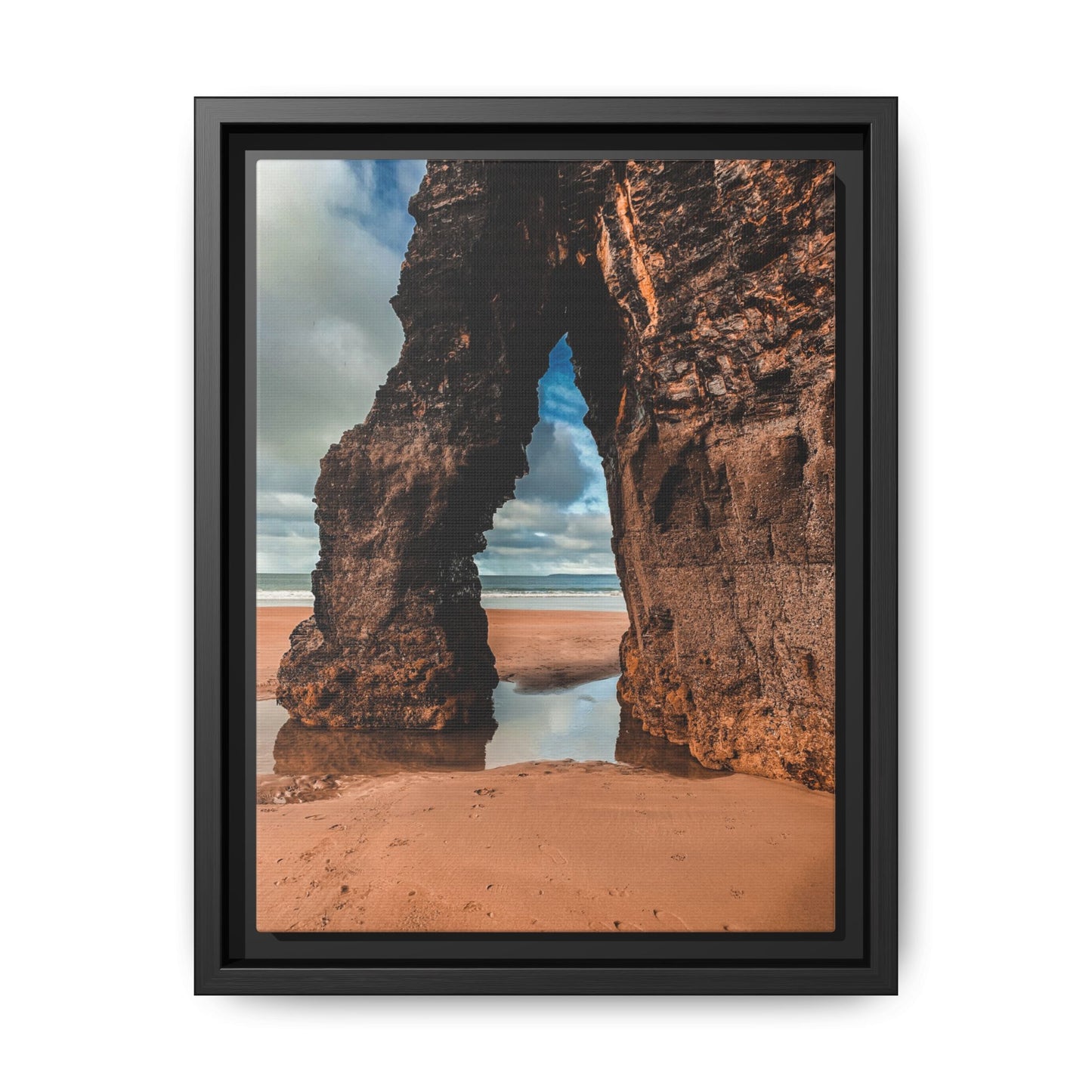 Ballybunion Cliff Matte Canvas, Framed (Multi-color)