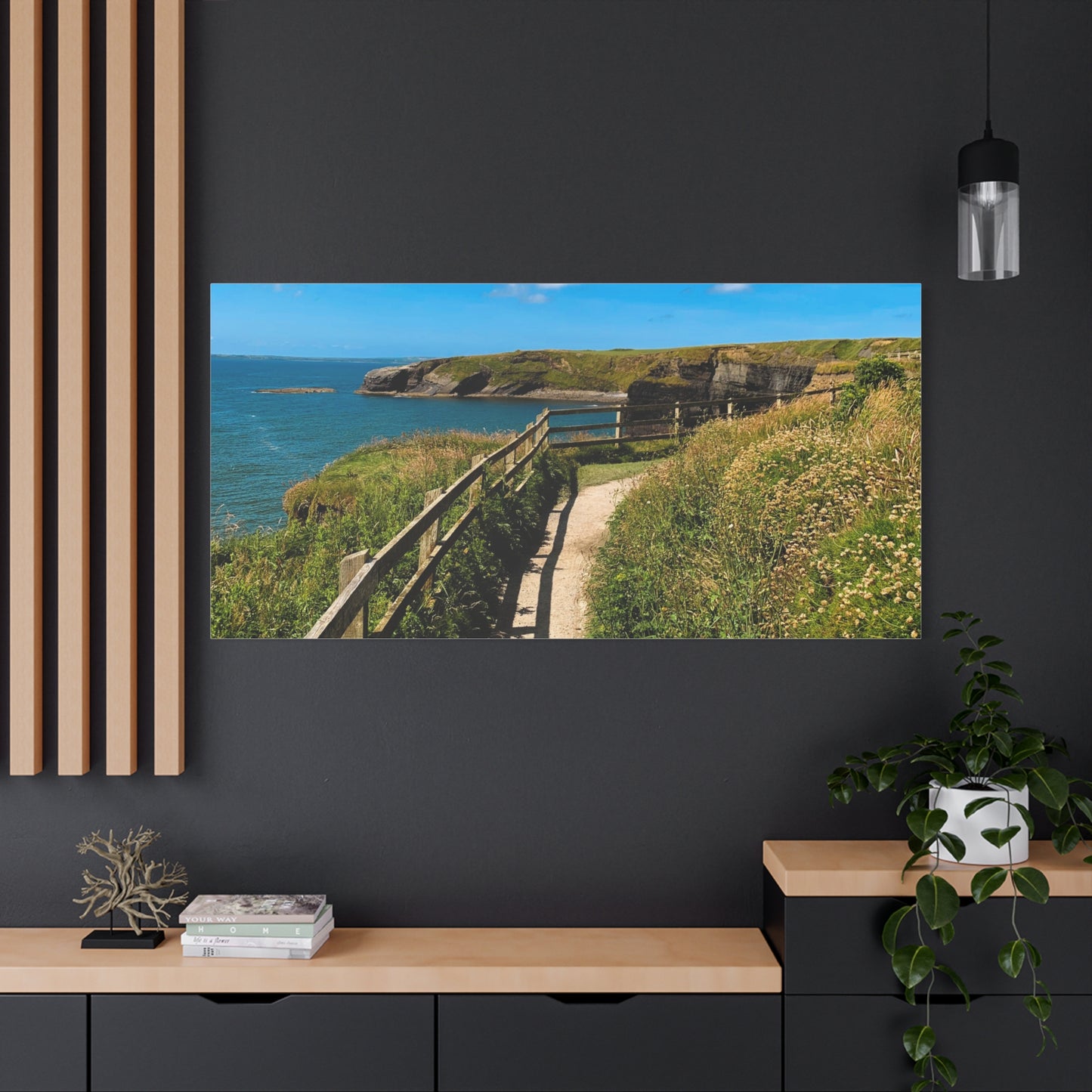 Sunny Walk In Ballybunion Matte Canvas, Stretched, 1.25"