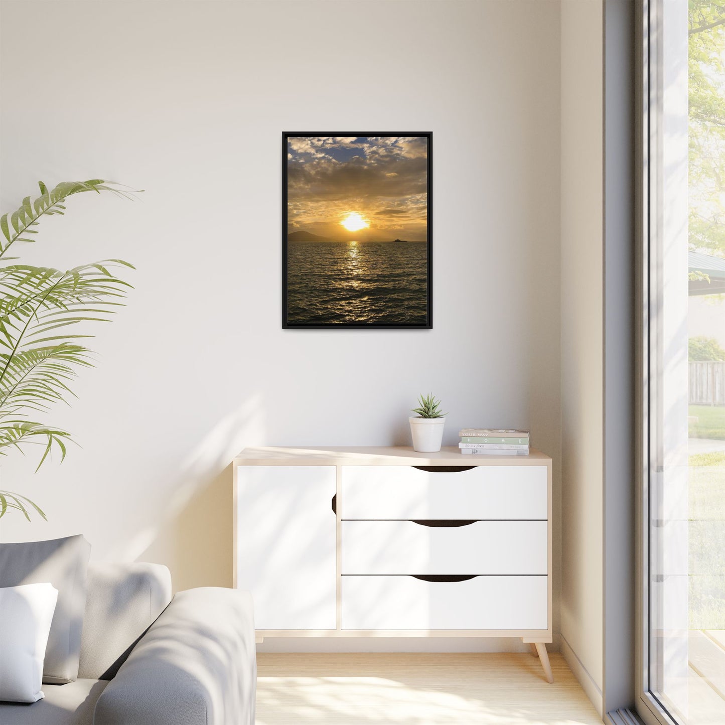 Sunset in Fenit Matte Canvas, Framed (Multi-color)