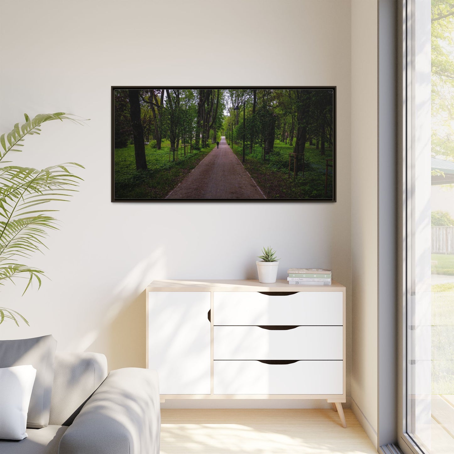 Zagares Park Matte Canvas, Framed (Multi-color)