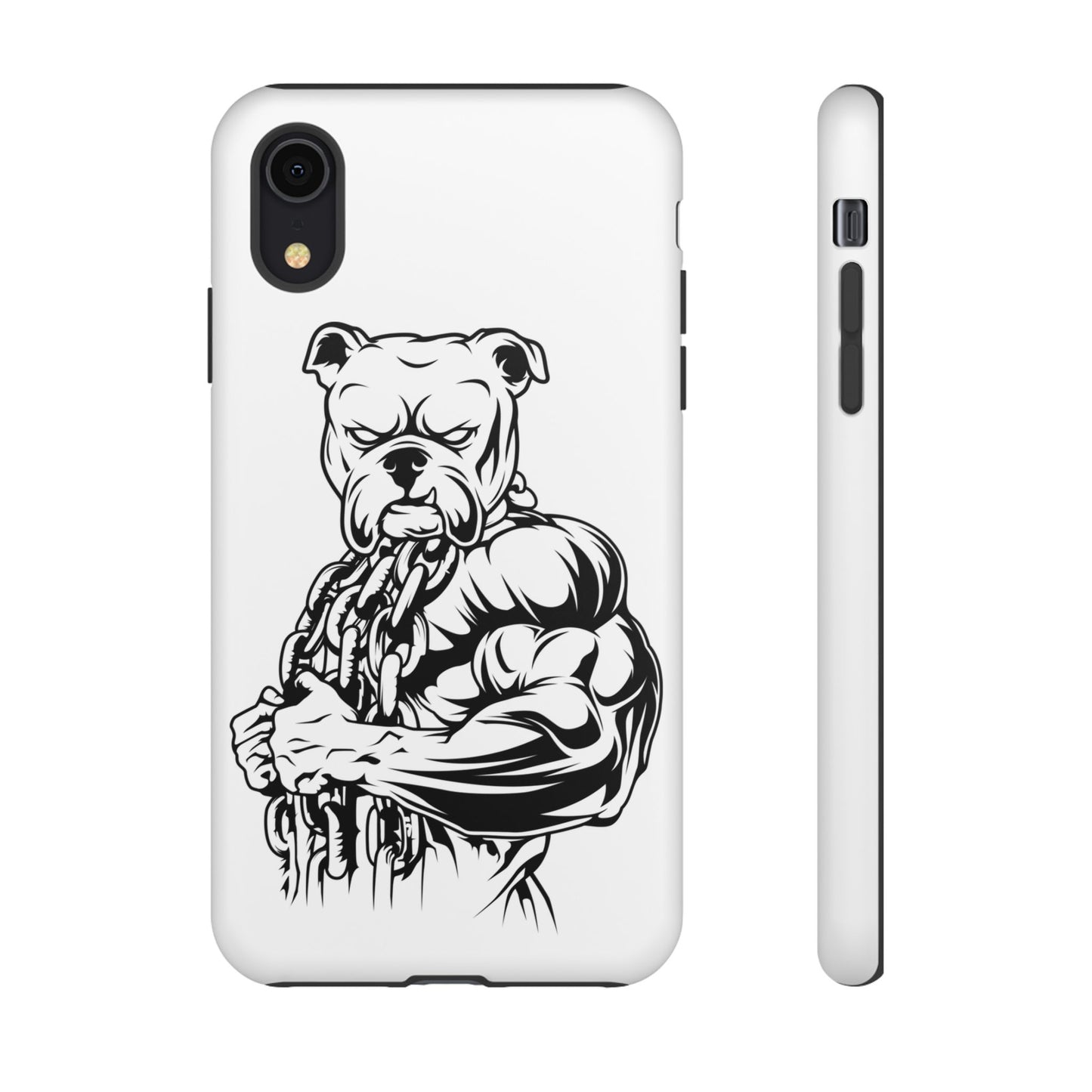 Tough Cases: Strong Bulldog Phone Case - Perfect for Dog Lovers and Fitness Enthusiasts