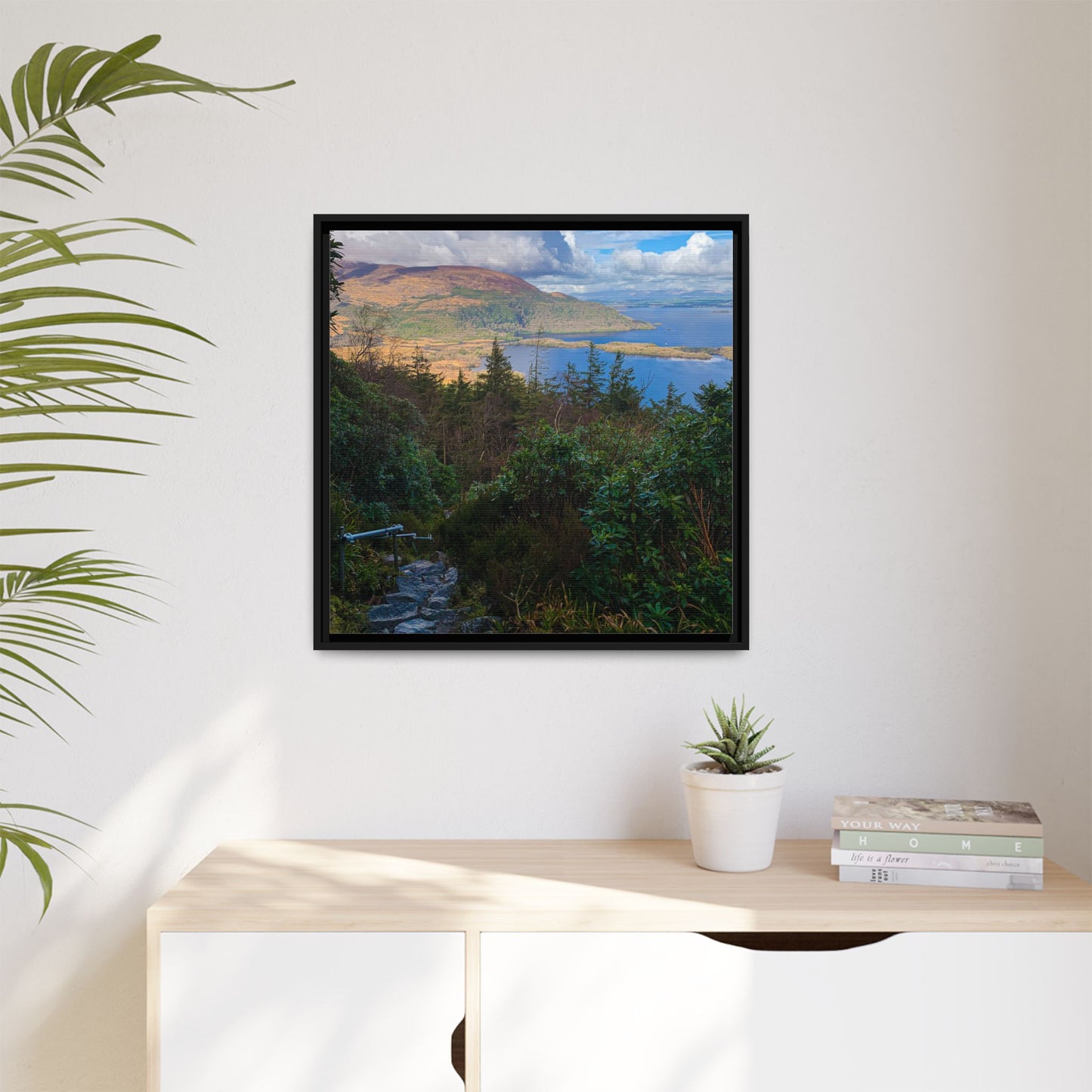 Torc Trail Stairs Matte Canvas, Framed (Multi-color)