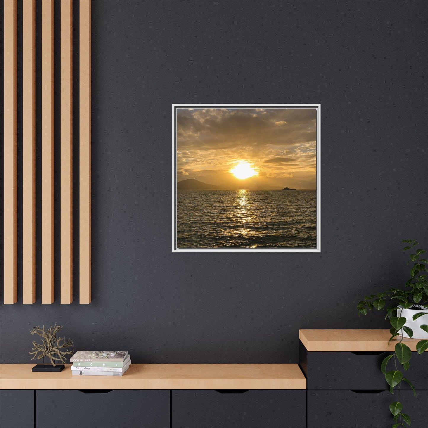 Sunset in Fenit Matte Canvas, Framed (Multi-color)