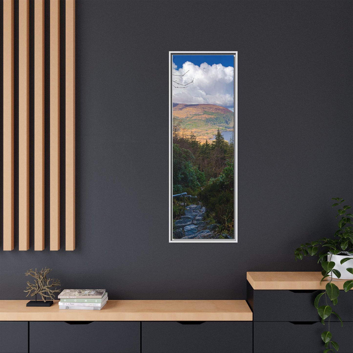 Torc Trail Stairs Matte Canvas, Framed (Multi-color)