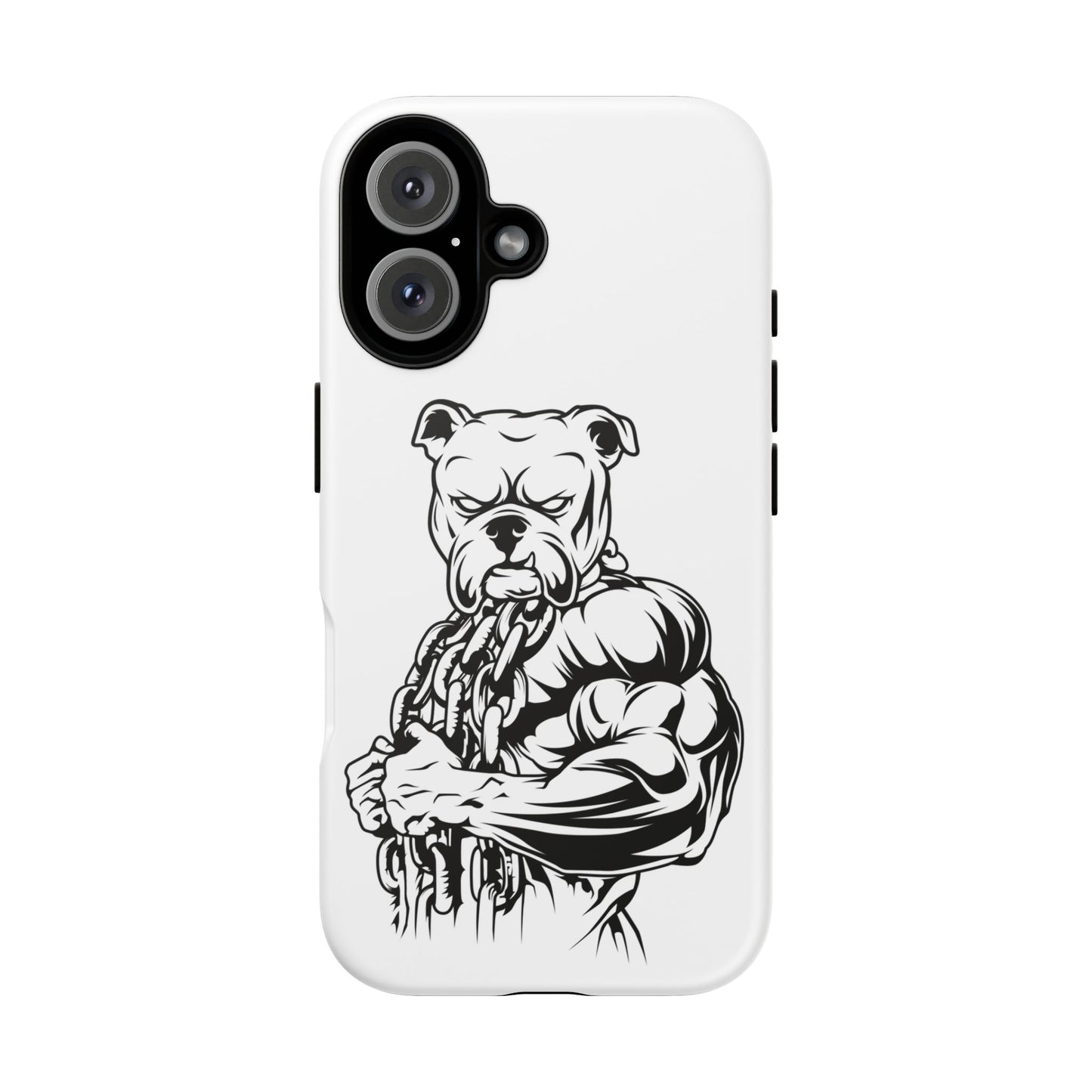 Tough Cases: Strong Bulldog Phone Case - Perfect for Dog Lovers and Fitness Enthusiasts