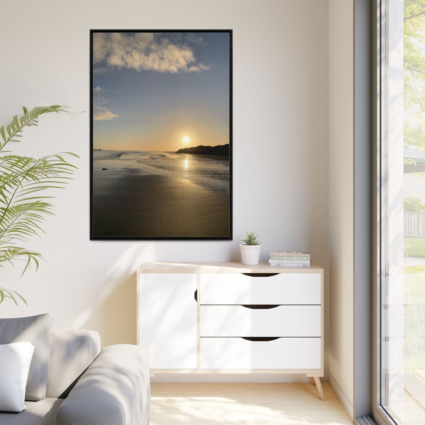 Sunset Matte Canvas, Framed (Multi-color)
