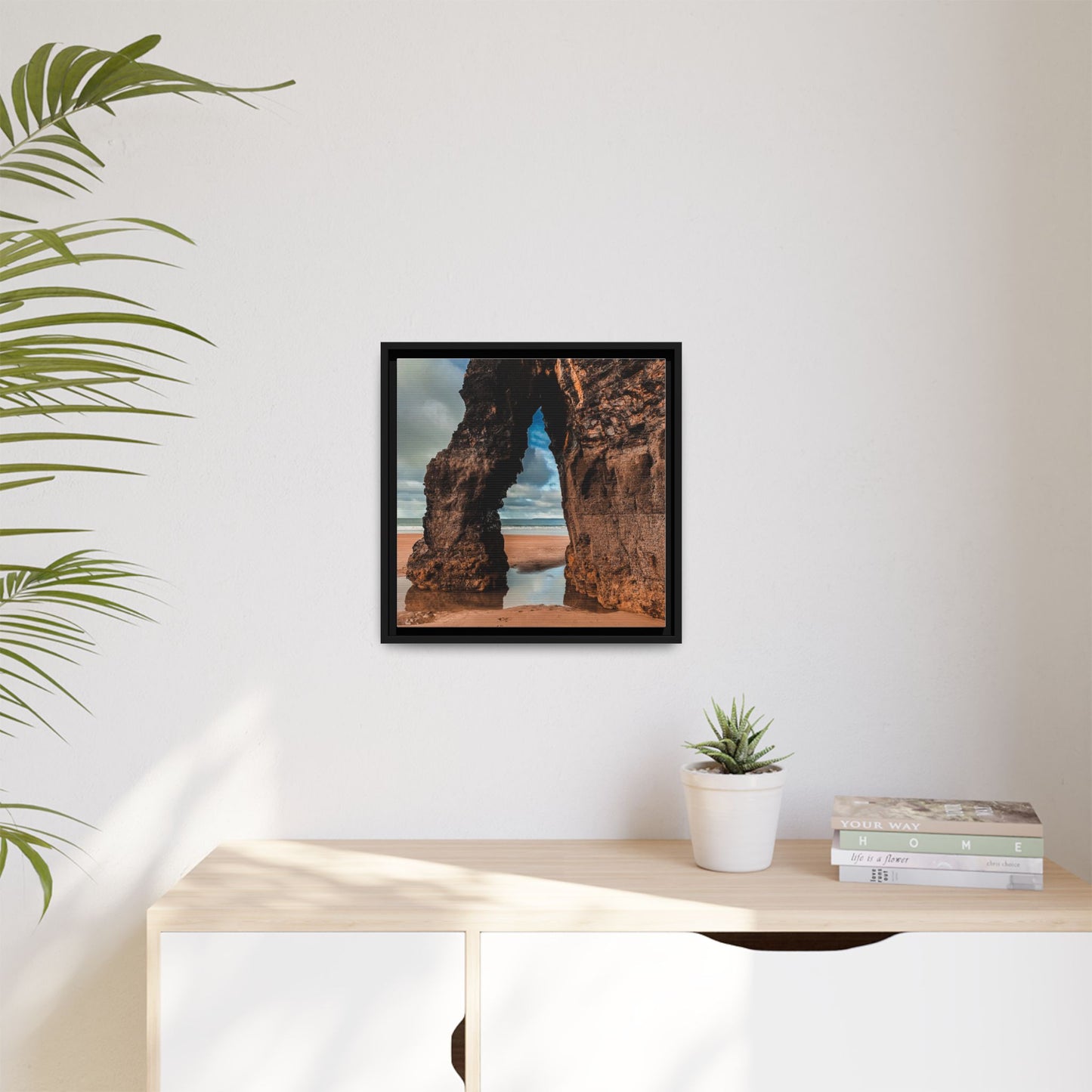 Ballybunion Cliff Matte Canvas, Framed (Multi-color)