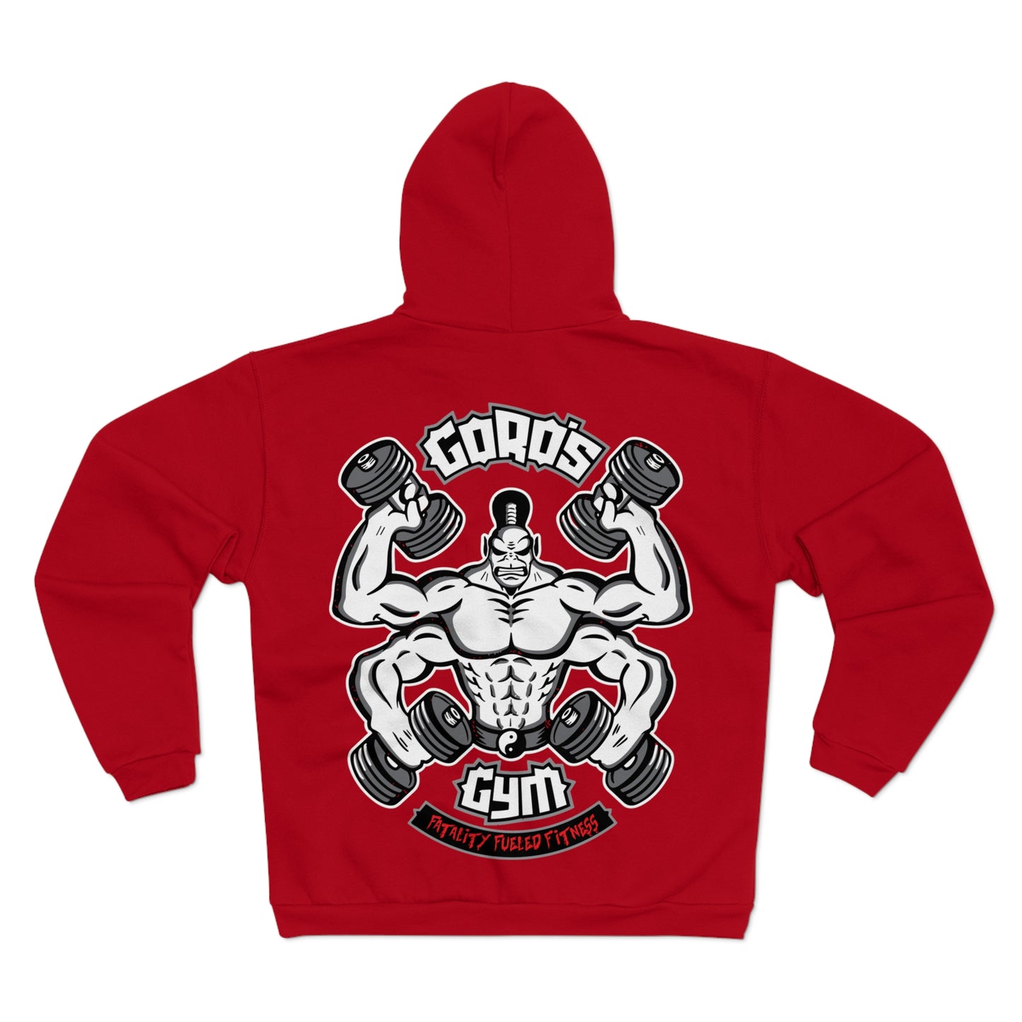 Muscle Gym Hoodie - Unisex Hooded Zip Sweatshirt for Fitness Enthusiasts