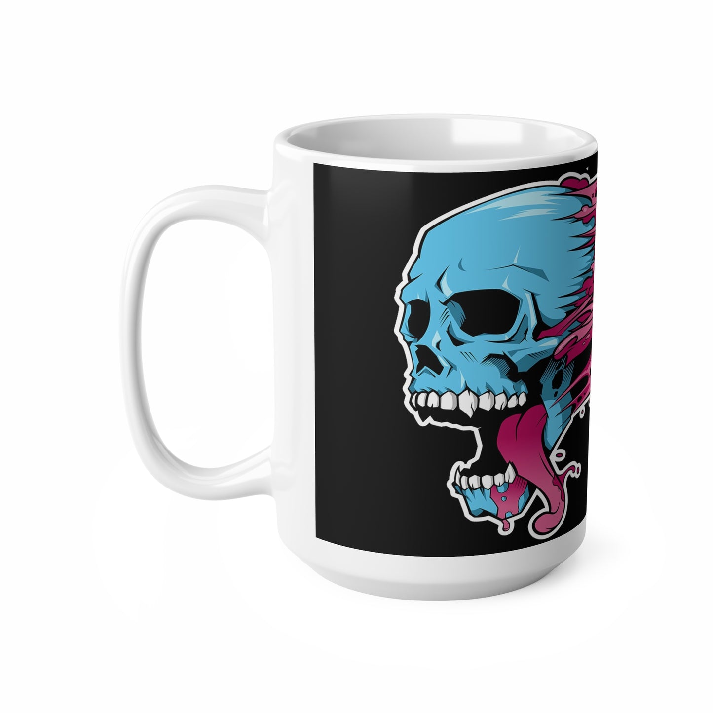 Edgy Skull Design Ceramic Coffee Cups - 11oz & 15oz