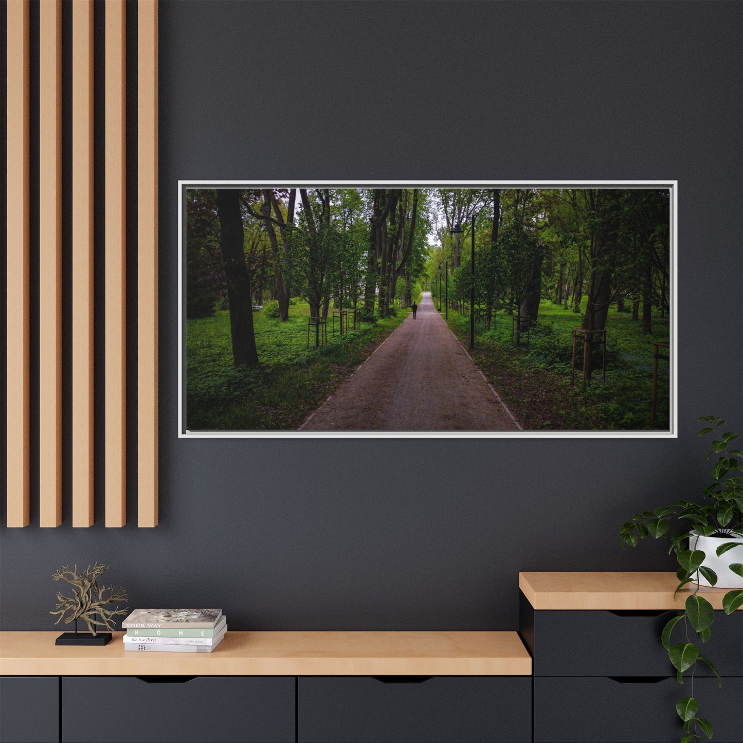 Zagares Park Matte Canvas, Framed (Multi-color)