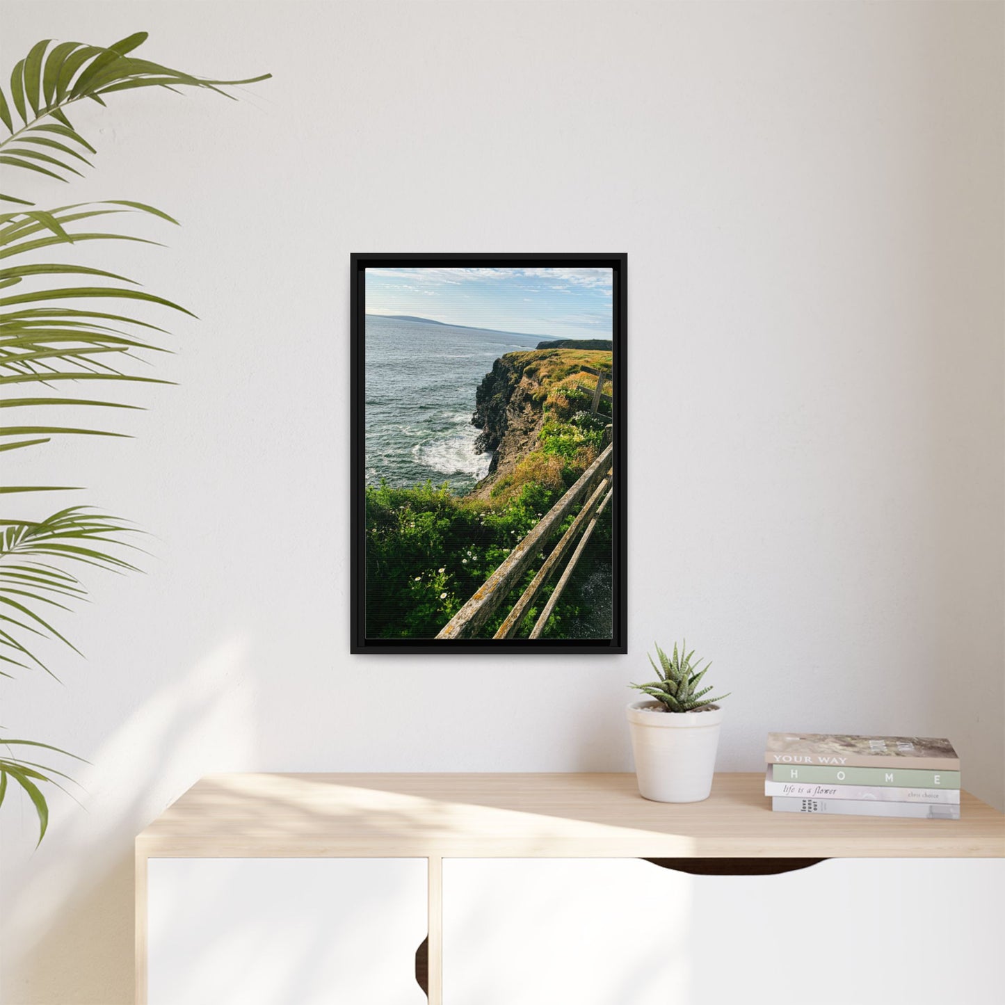 Ballybunion Cliff Walk Matte Canvas, Framed (Multi-color)