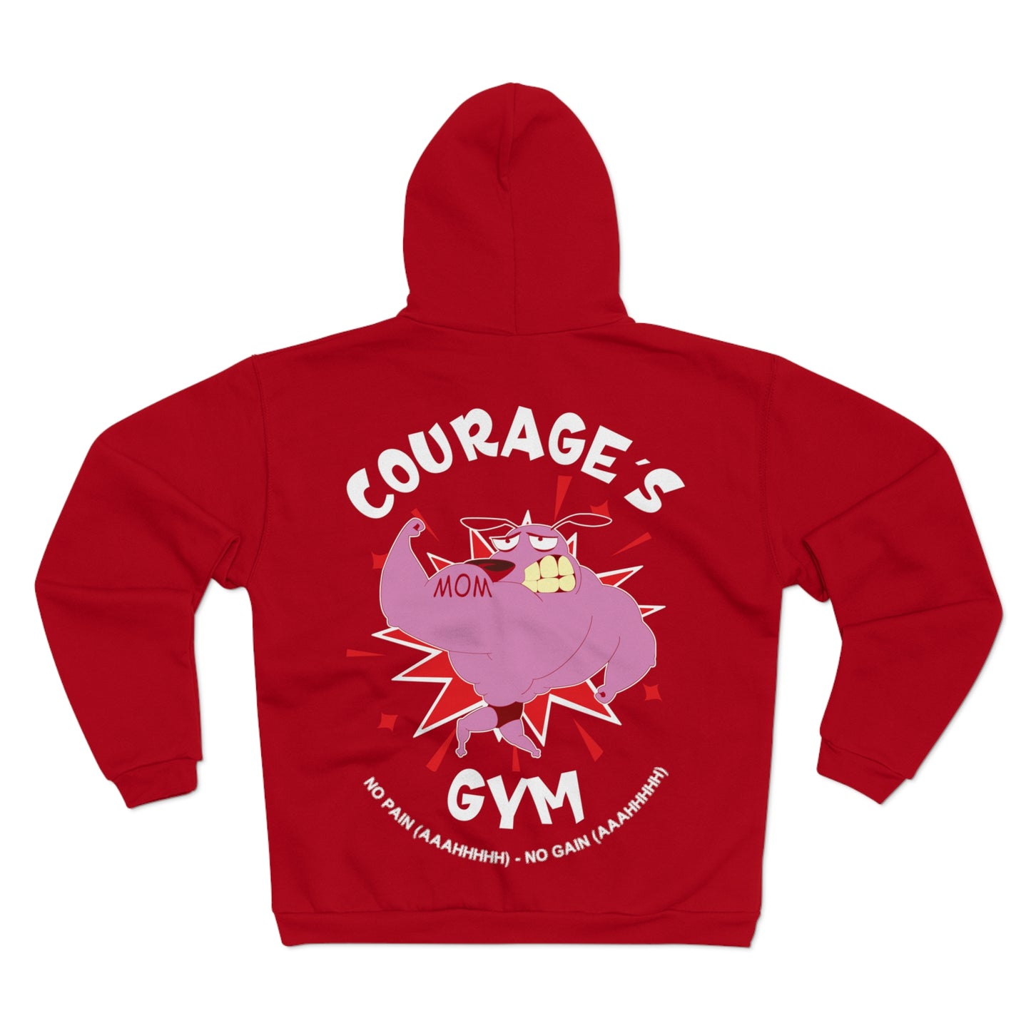Courage's Gym Unisex Hooded Zip Sweatshirt - Fun Mom Graphic Hoodie