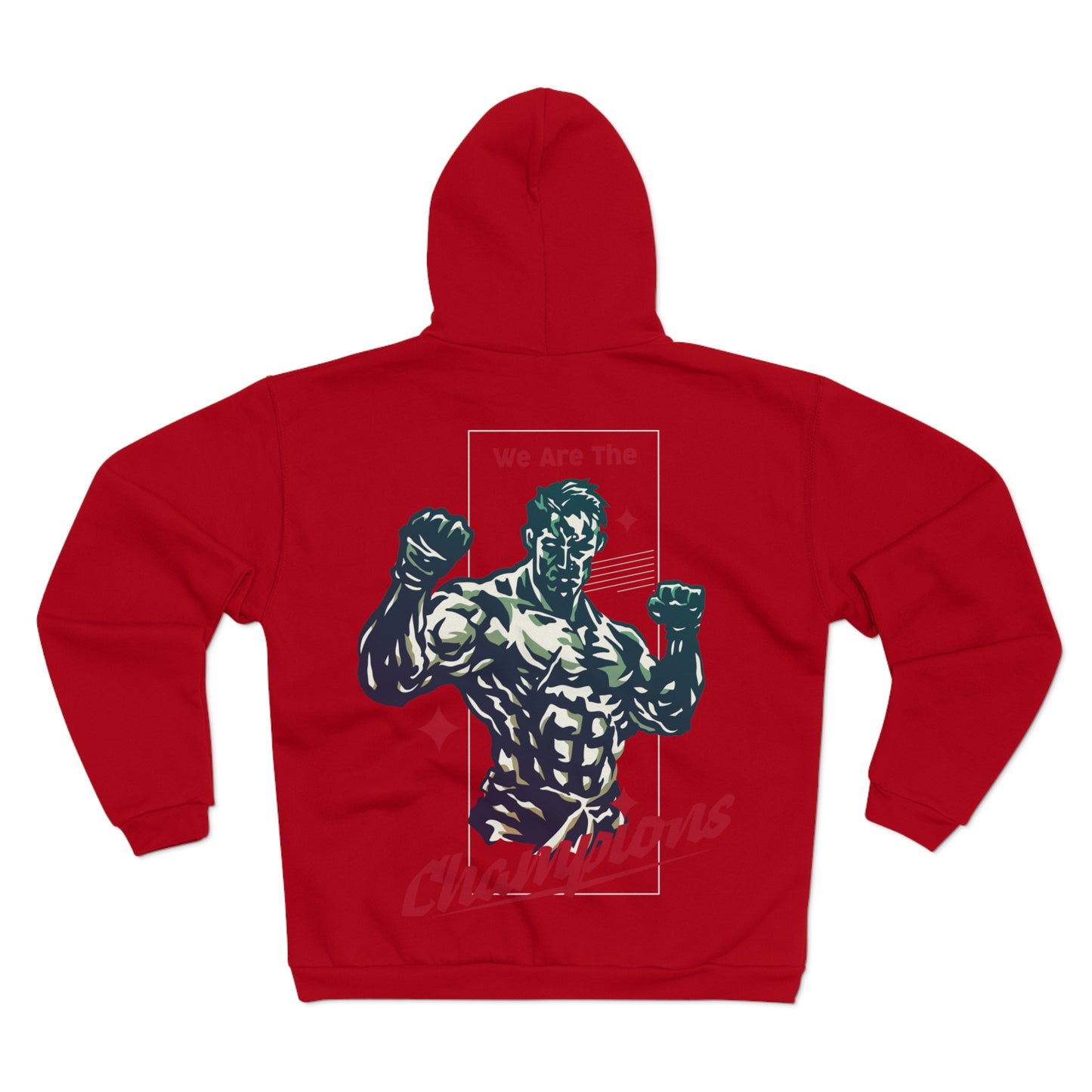 Unisex Hooded Zip Sweatshirt - We Are The Champions Design
