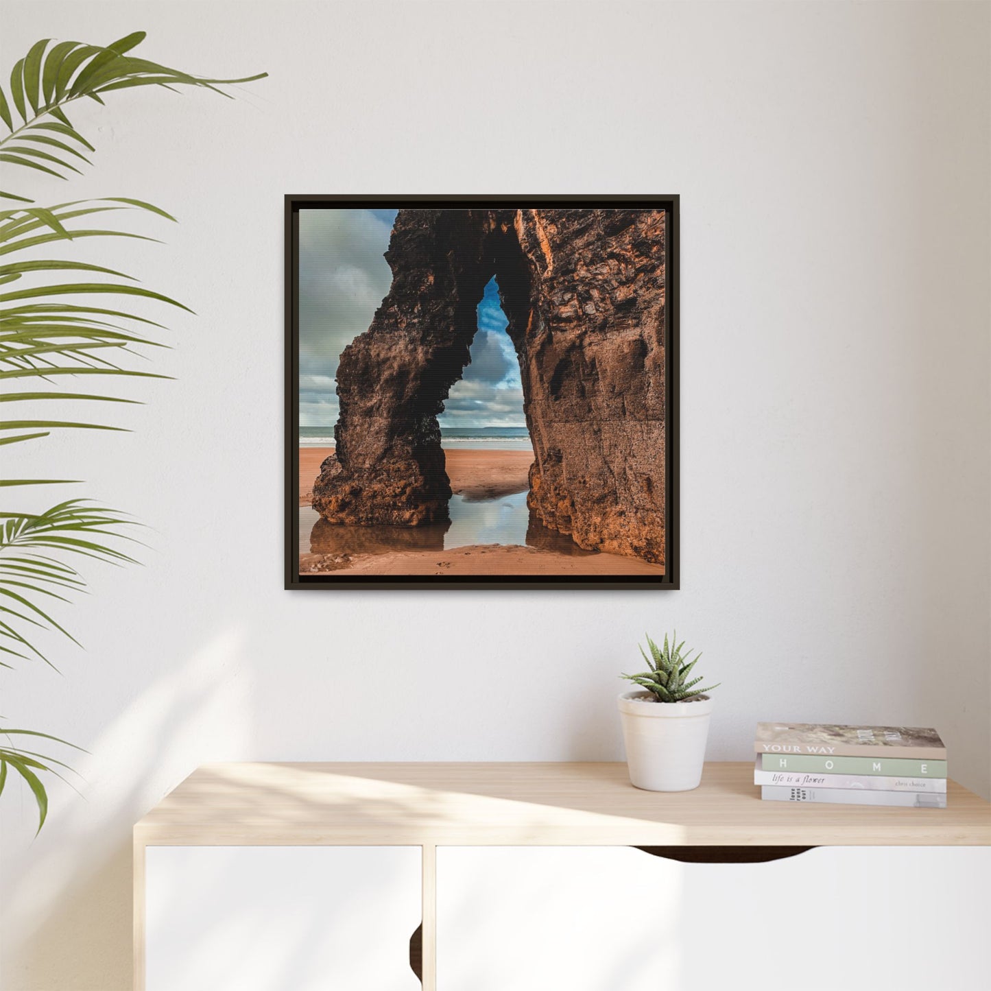 Ballybunion Cliff Matte Canvas, Framed (Multi-color)